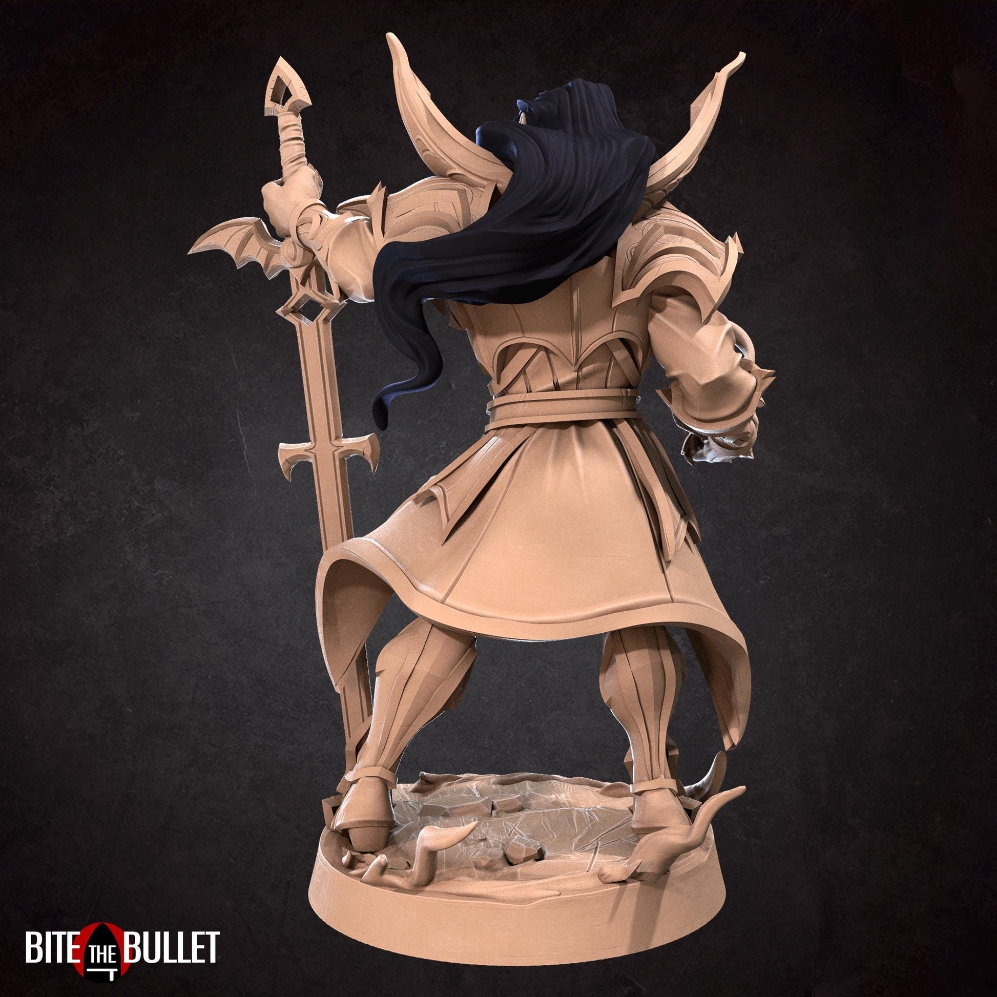 Vampire Knight Miniature - 28mm / 32mm / 36mm - Bite the Bullet - Resin Printed Figure for D&D, TTRPGs, and Board Games