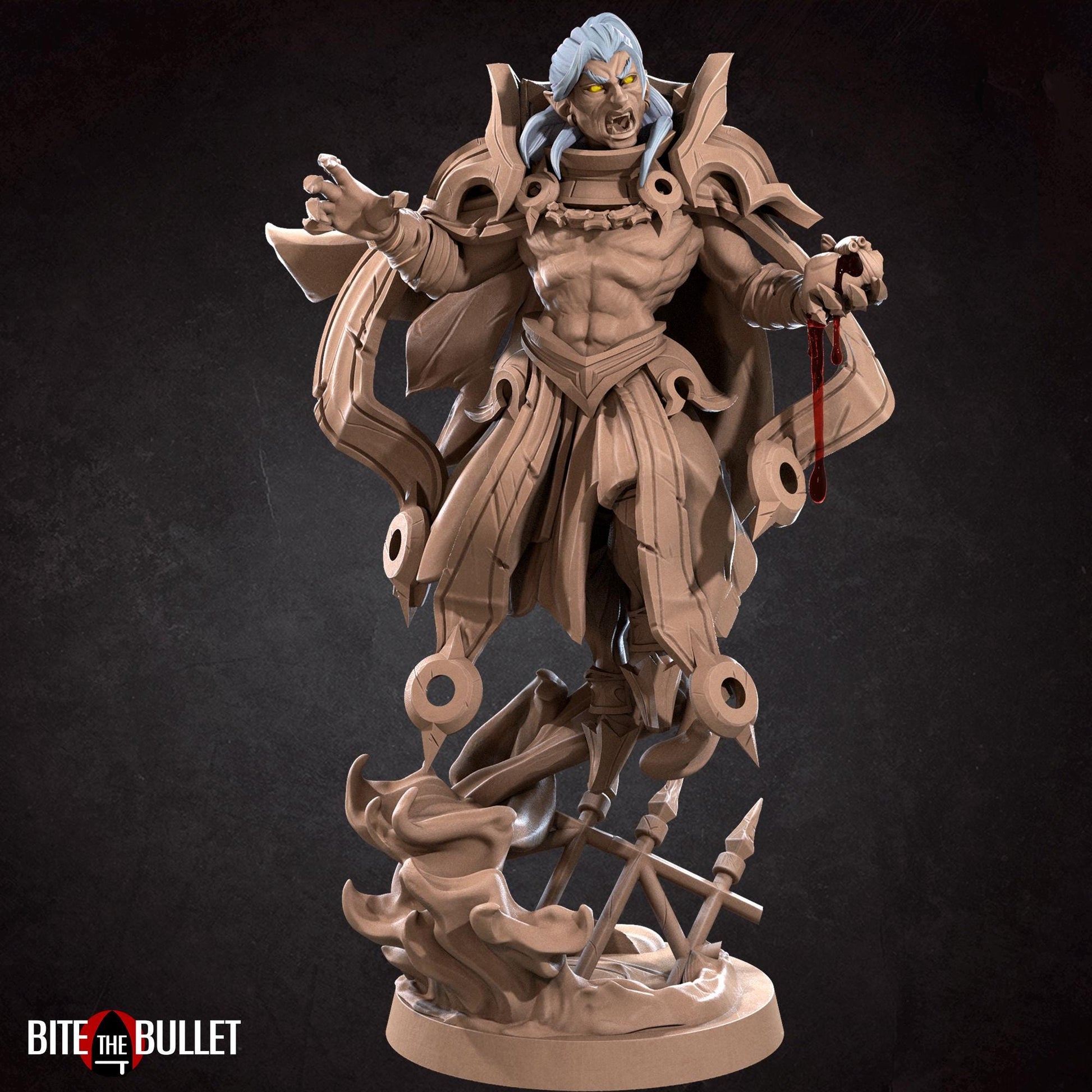 Vampire Warlock Miniature - 28mm / 32mm / 36mm - Bite the Bullet - Resin Printed Figure for D&D, TTRPGs, and Board Games