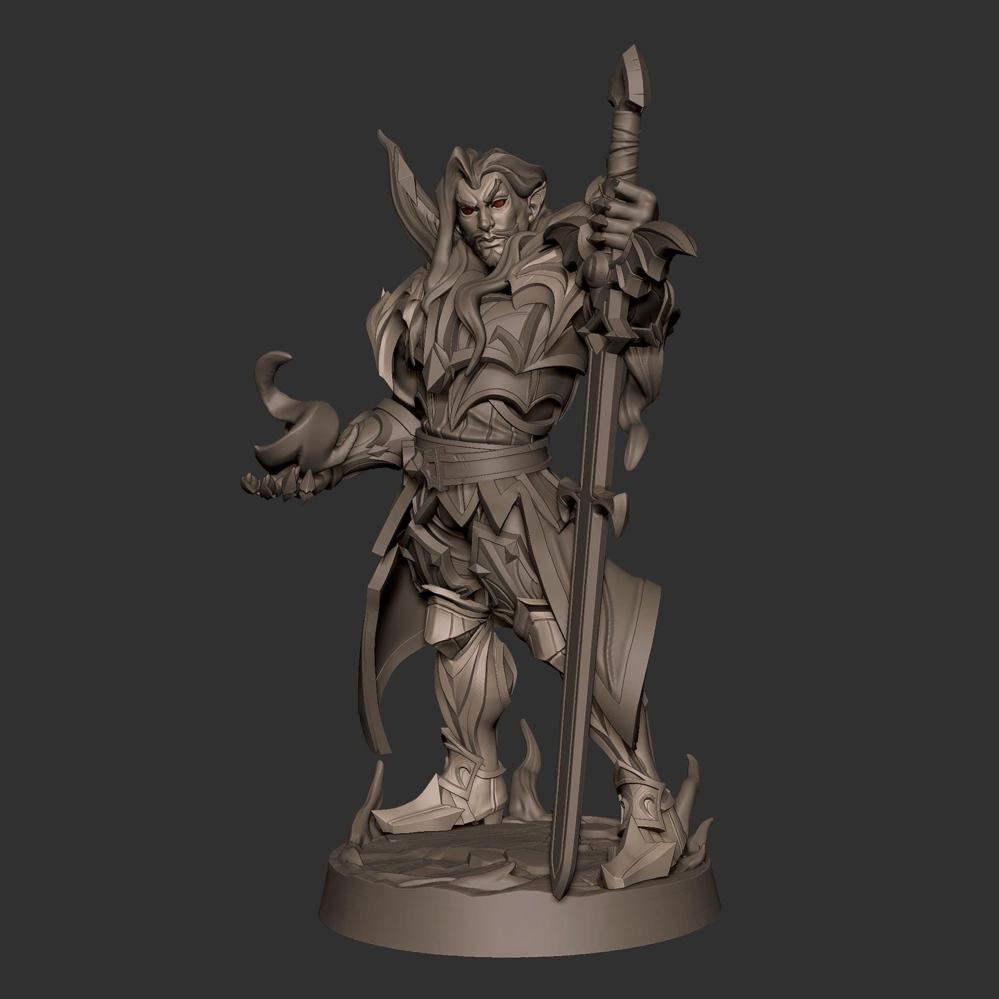 Vampire Knight Miniature - 28mm / 32mm / 36mm - Bite the Bullet - Resin Printed Figure for D&D, TTRPGs, and Board Games
