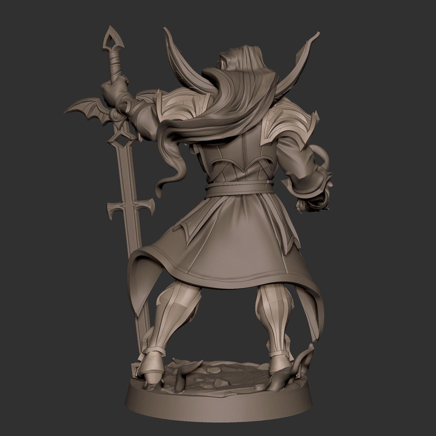 Vampire Knight Miniature - 28mm / 32mm / 36mm - Bite the Bullet - Resin Printed Figure for D&D, TTRPGs, and Board Games