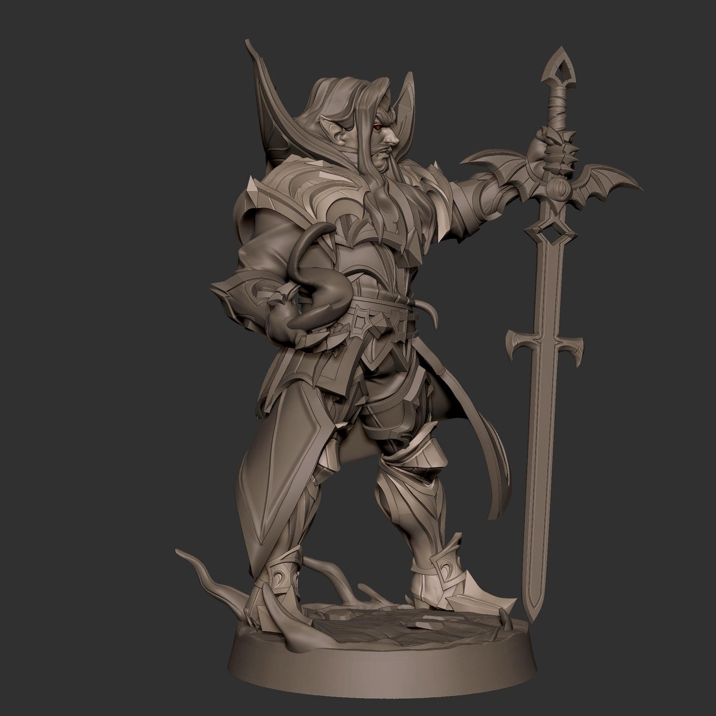 Vampire Knight Miniature - 28mm / 32mm / 36mm - Bite the Bullet - Resin Printed Figure for D&D, TTRPGs, and Board Games