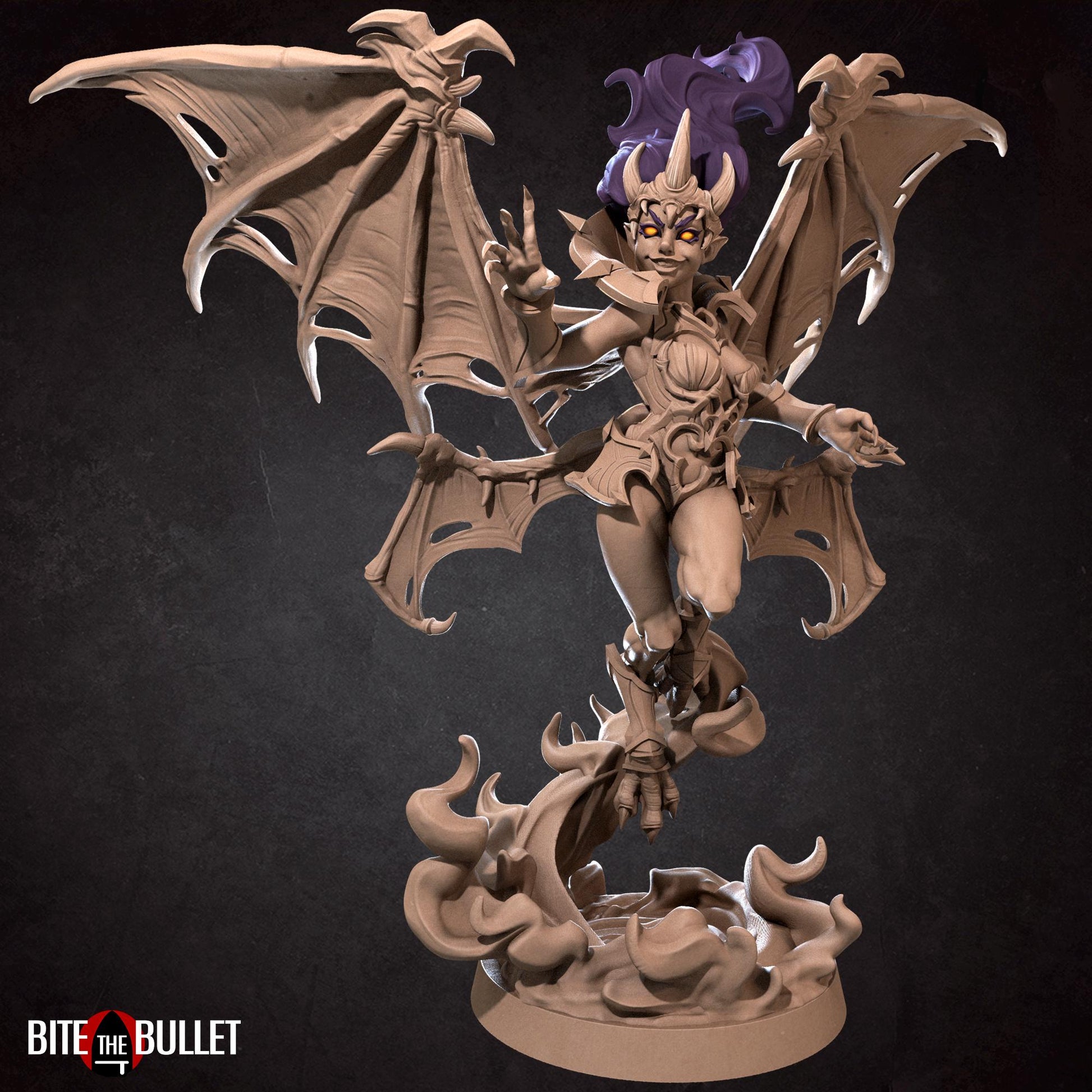 Vampire Hero Jezbeth Miniature - 28mm / 32mm / 36mm - Bite the Bullet - Resin Printed Figure for D&D, TTRPGs, and Board Games