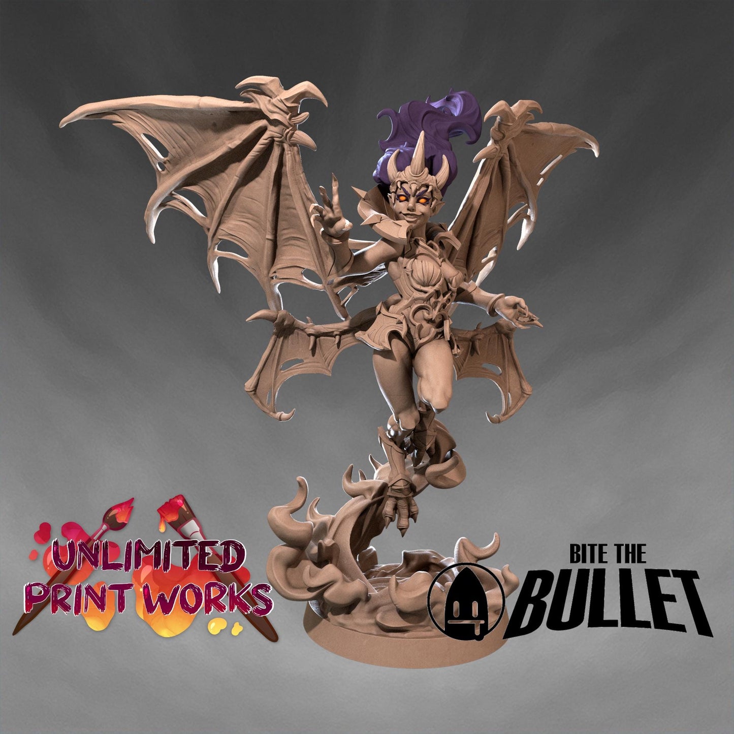 Vampire Hero Jezbeth Miniature - 28mm / 32mm / 36mm - Bite the Bullet - Resin Printed Figure for D&D, TTRPGs, and Board Games