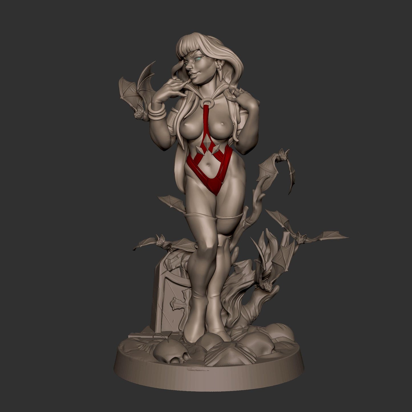 Vampire Dawn Miniature (w/NSFW Variations) - 28mm / 32mm / 36mm - Bite the Bullet - Resin Printed Figure for D&D, TTRPGs, and Board Games