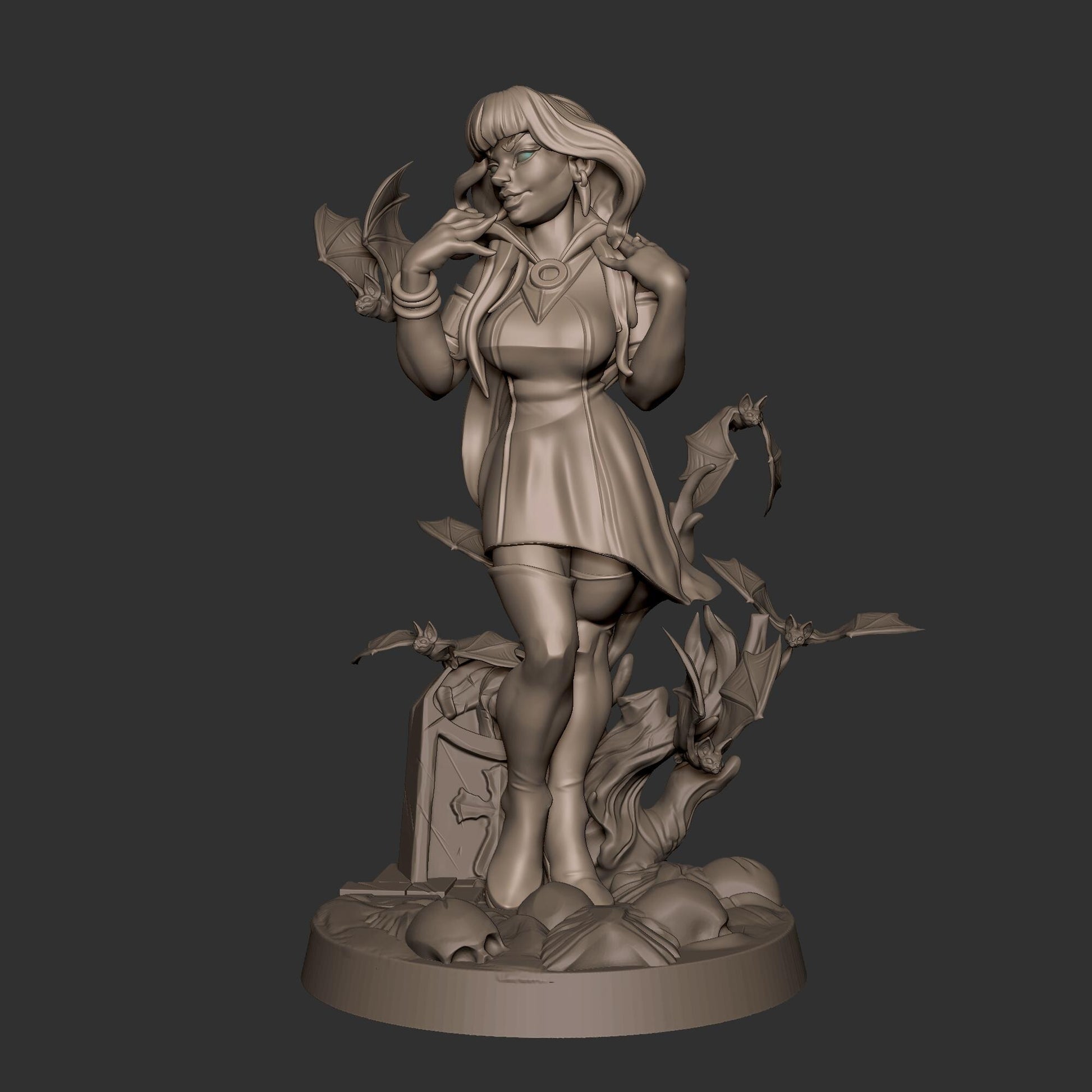 Vampire Dawn Miniature (w/NSFW Variations) - 28mm / 32mm / 36mm - Bite the Bullet - Resin Printed Figure for D&D, TTRPGs, and Board Games