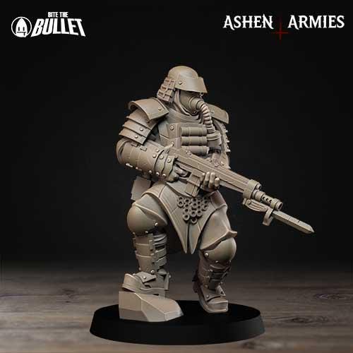Holy Shogunate Combat Engineer Miniature - 28mm / 32mm / 36mm - Bite the Bullet - Resin Printed Figure for D&D, TTRPGs, and Wargaming