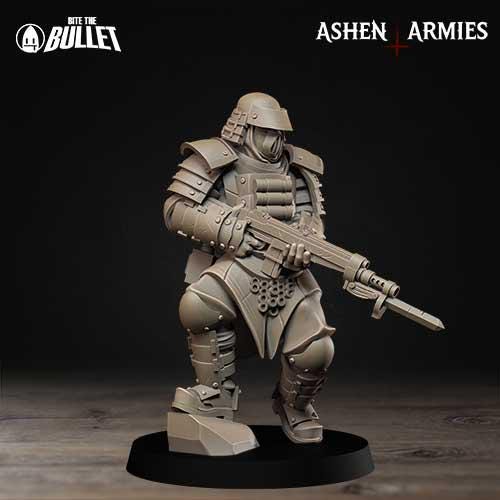 Holy Shogunate Combat Engineer Miniature - 28mm / 32mm / 36mm - Bite the Bullet - Resin Printed Figure for D&D, TTRPGs, and Wargaming