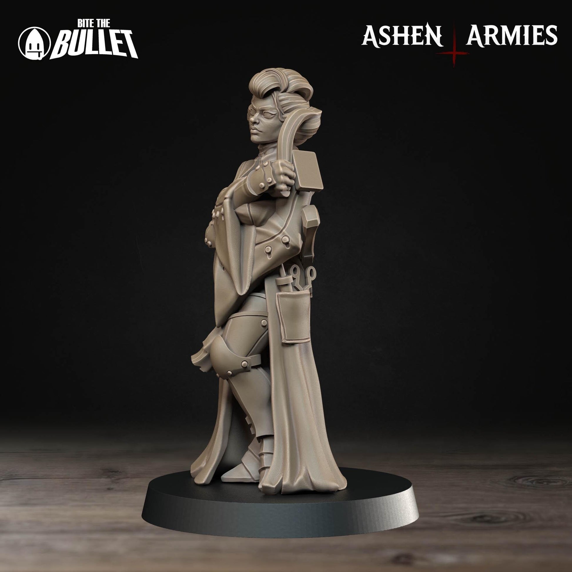 Holy Shogunate Combat Medic Miniature (Standard & NSFW Variations) - 28mm / 32mm / 36mm - Bite the Bullet - Resin Printed Figure