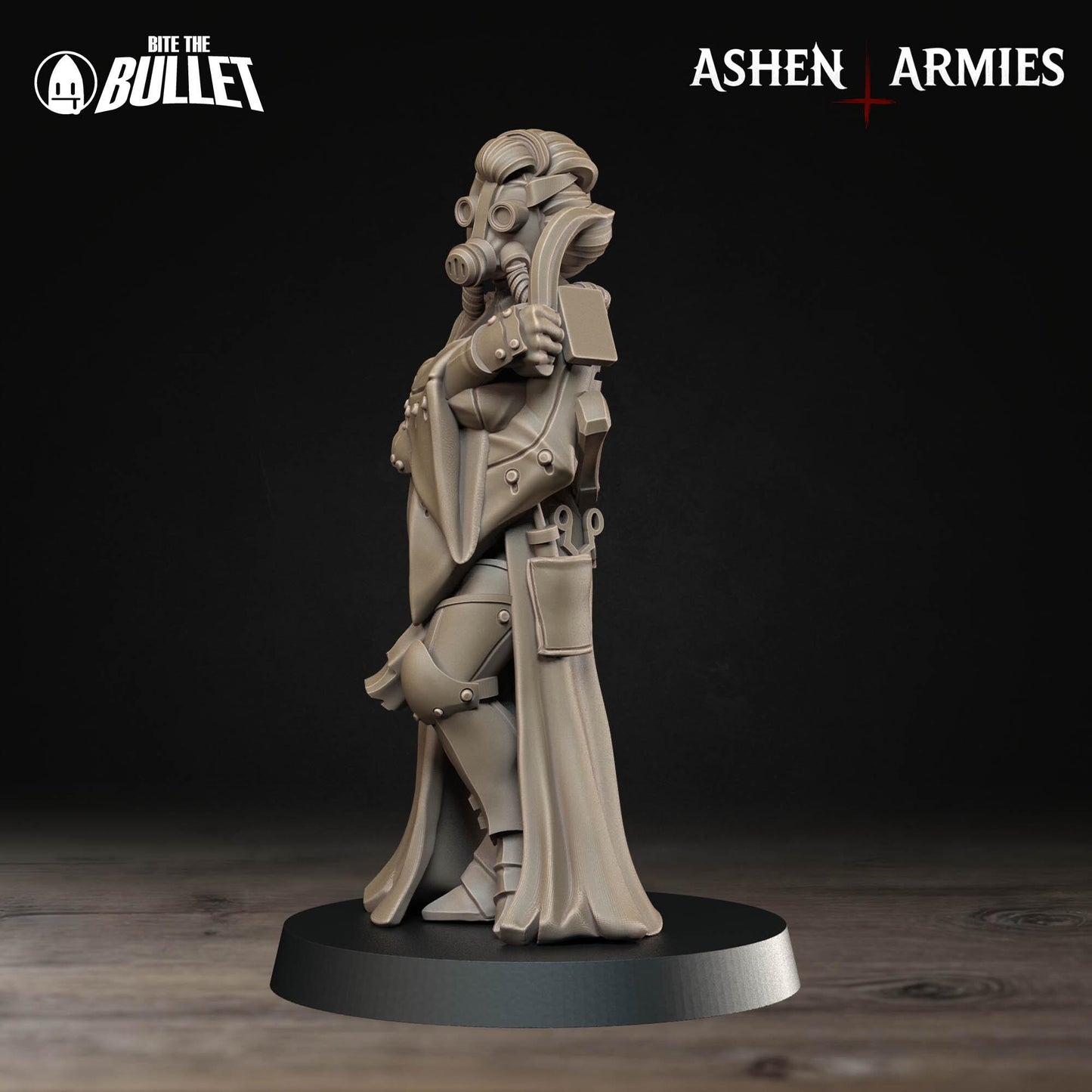 Holy Shogunate Combat Medic Miniature (Standard & NSFW Variations) - 28mm / 32mm / 36mm - Bite the Bullet - Resin Printed Figure