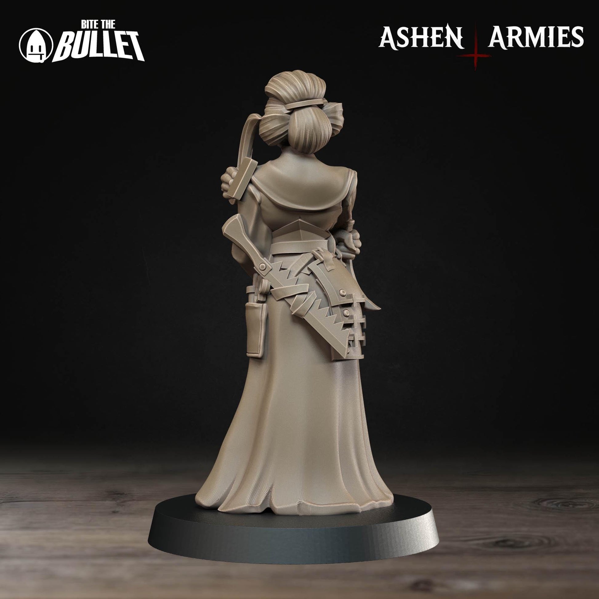 Holy Shogunate Combat Medic Miniature (Standard & NSFW Variations) - 28mm / 32mm / 36mm - Bite the Bullet - Resin Printed Figure