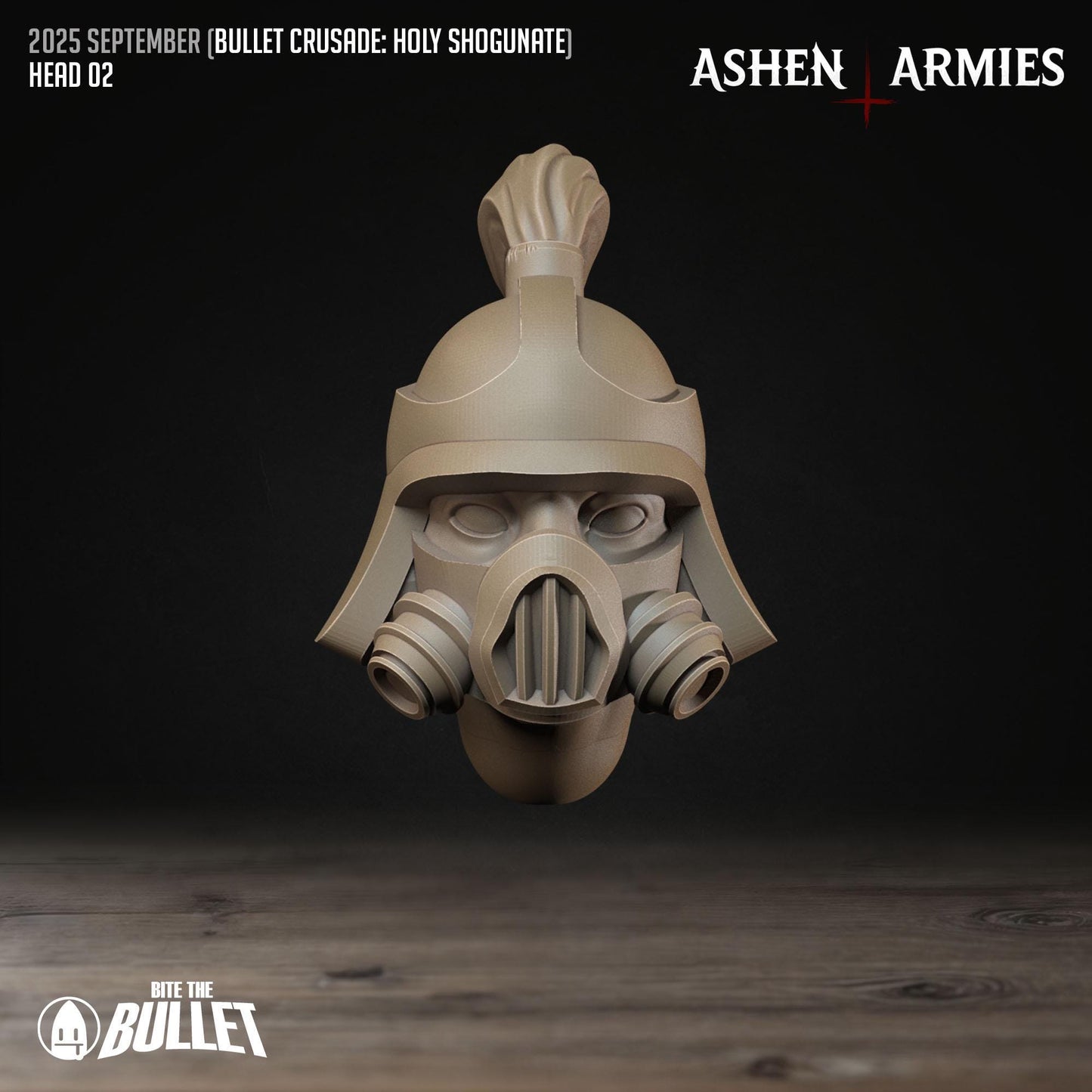 Holy Shogunate Modular Heads - 28mm / 32mm / 36mm - Bite the Bullet - Resin Printed Figure for D&D, TTRPGs, and Wargaming