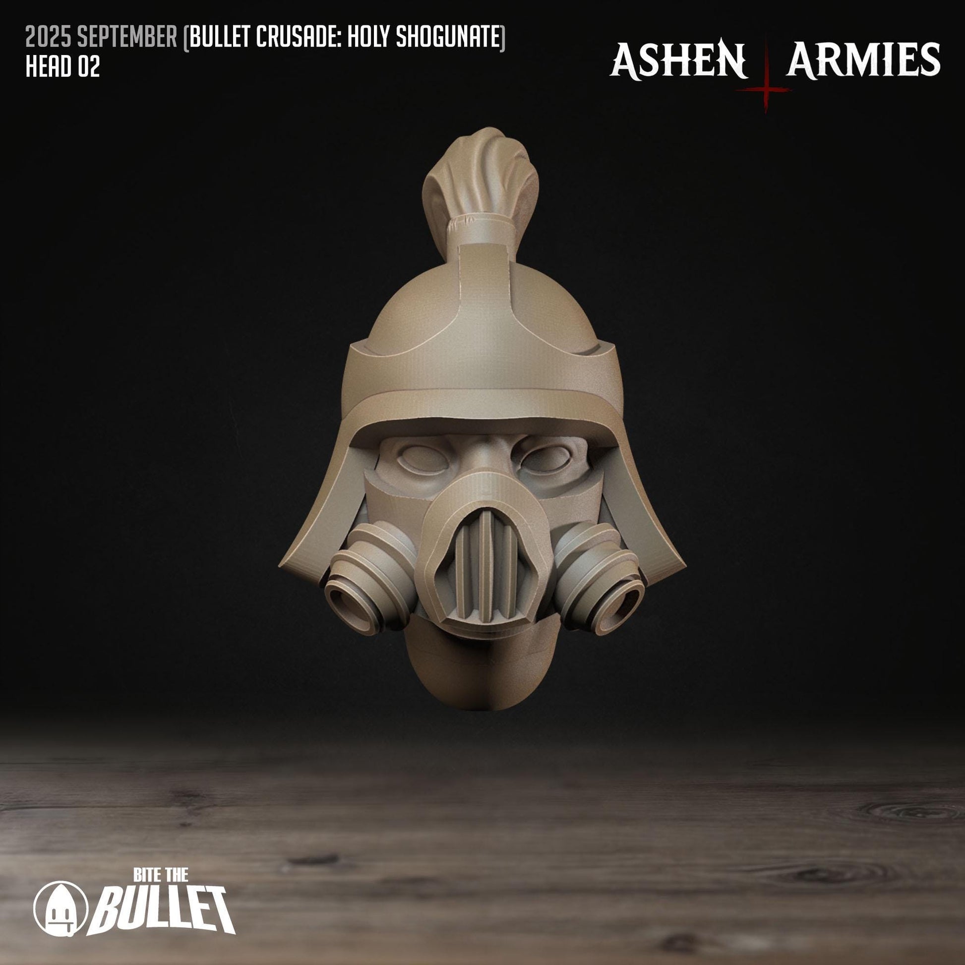 Holy Shogunate Modular Heads - 28mm / 32mm / 36mm - Bite the Bullet - Resin Printed Figure for D&D, TTRPGs, and Wargaming