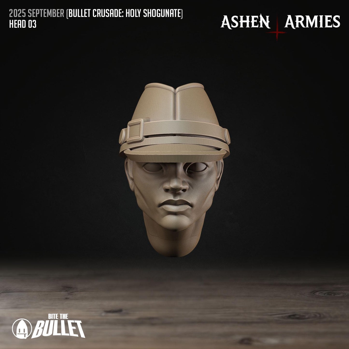 Holy Shogunate Modular Heads - 28mm / 32mm / 36mm - Bite the Bullet - Resin Printed Figure for D&D, TTRPGs, and Wargaming