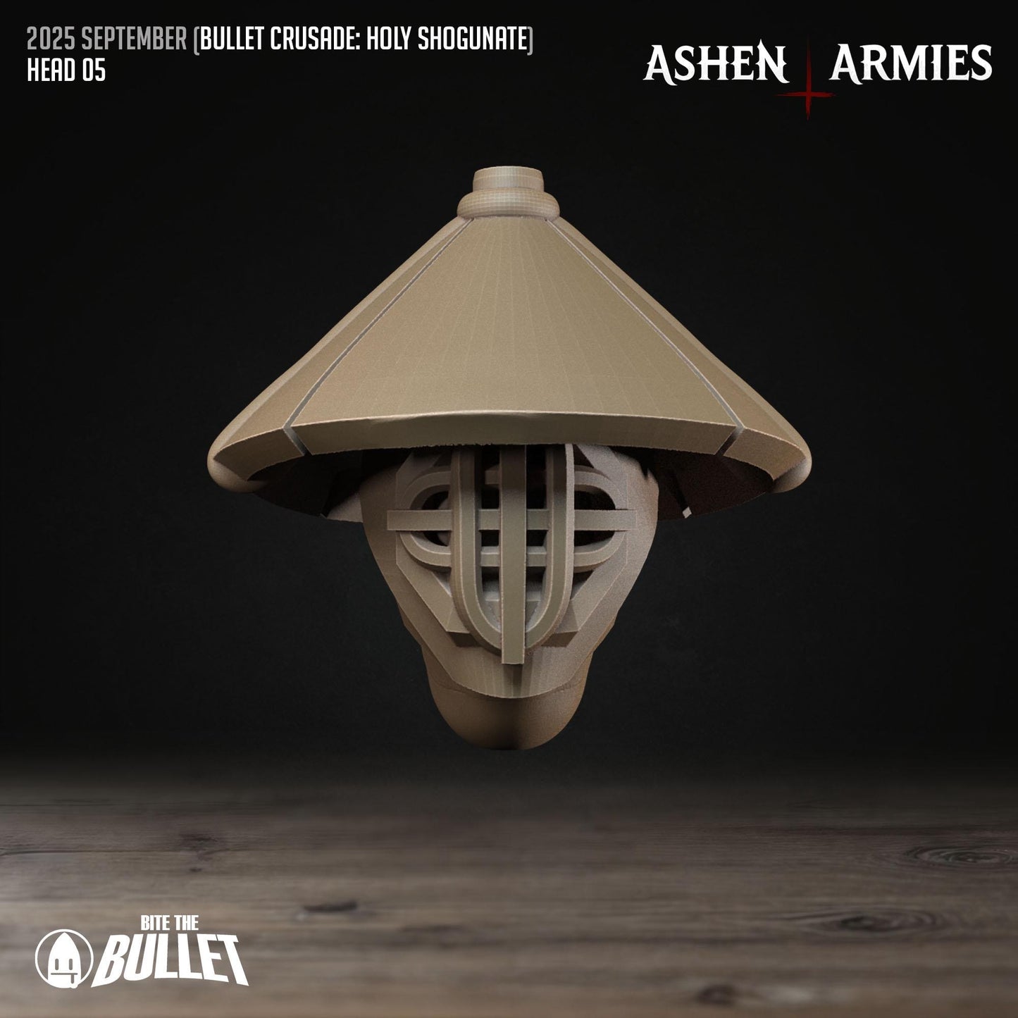 Holy Shogunate Modular Heads - 28mm / 32mm / 36mm - Bite the Bullet - Resin Printed Figure for D&D, TTRPGs, and Wargaming