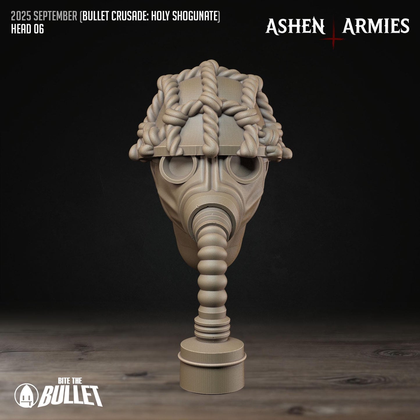 Holy Shogunate Modular Heads - 28mm / 32mm / 36mm - Bite the Bullet - Resin Printed Figure for D&D, TTRPGs, and Wargaming