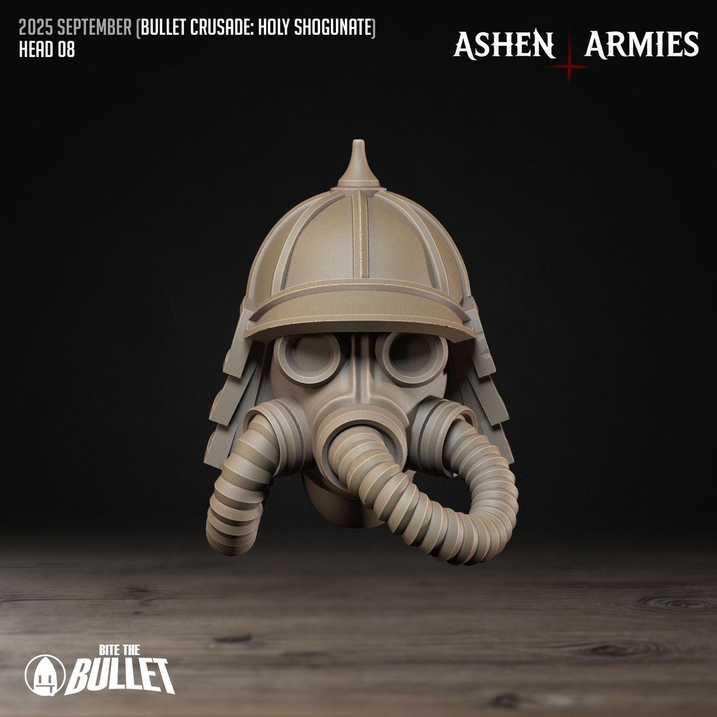 Holy Shogunate Modular Heads - 28mm / 32mm / 36mm - Bite the Bullet - Resin Printed Figure for D&D, TTRPGs, and Wargaming