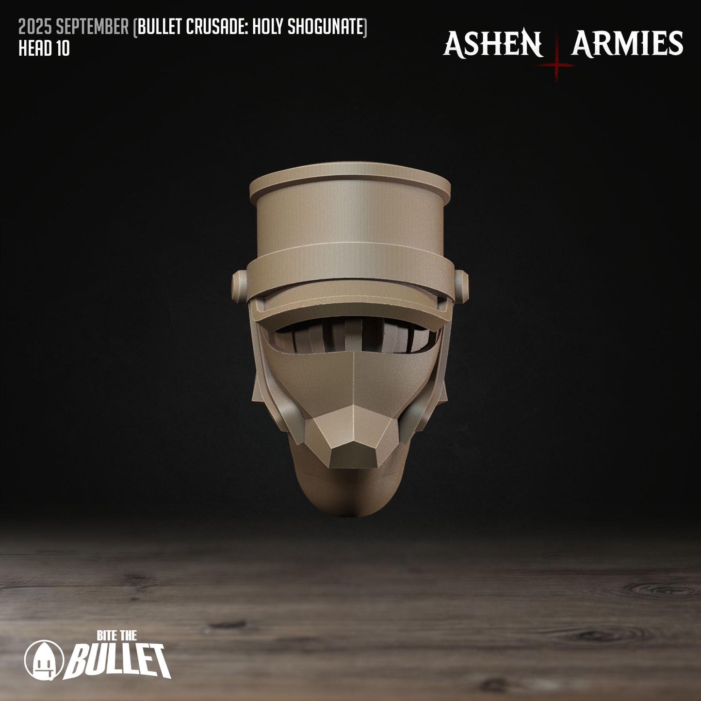 Holy Shogunate Modular Heads - 28mm / 32mm / 36mm - Bite the Bullet - Resin Printed Figure for D&D, TTRPGs, and Wargaming