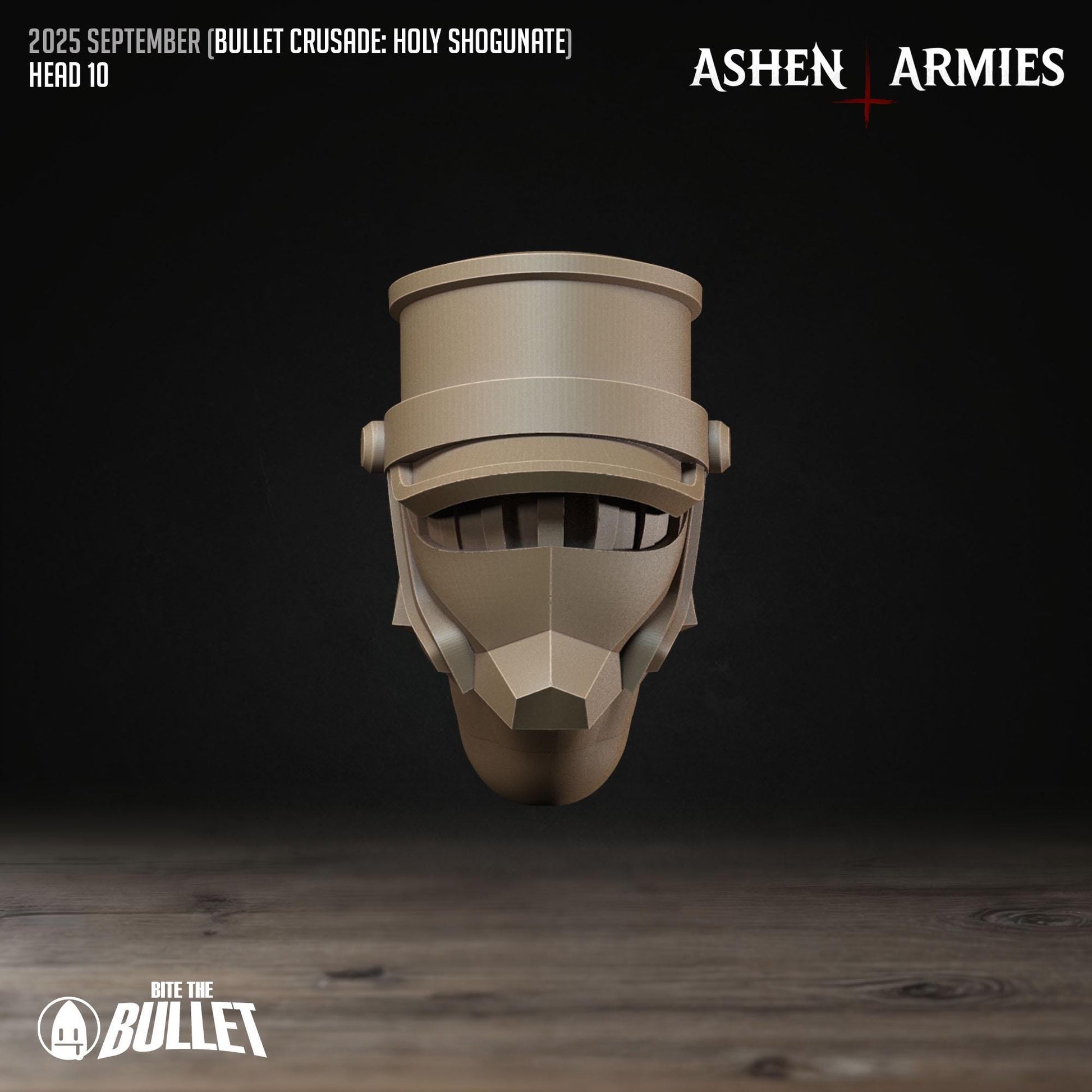 Holy Shogunate Modular Heads - 28mm / 32mm / 36mm - Bite the Bullet - Resin Printed Figure for D&D, TTRPGs, and Wargaming