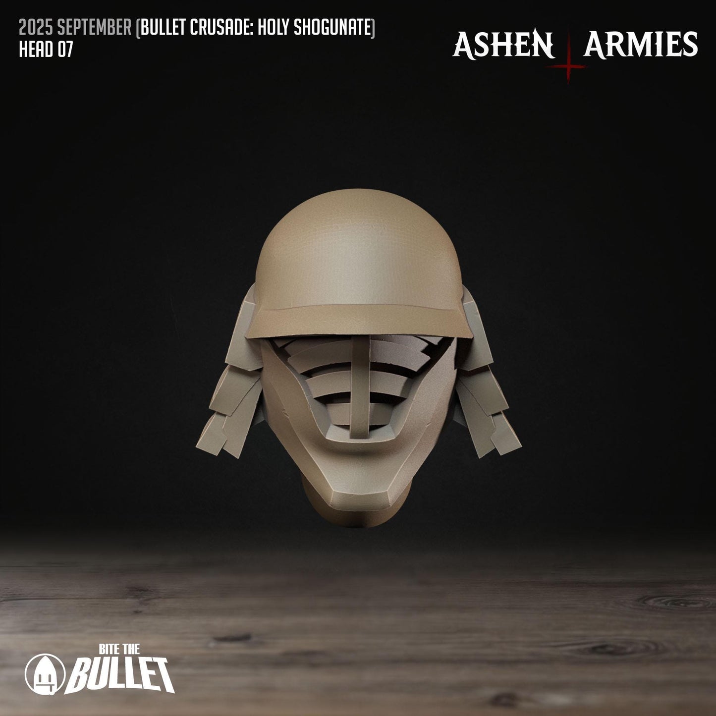 Holy Shogunate Modular Heads - 28mm / 32mm / 36mm - Bite the Bullet - Resin Printed Figure for D&D, TTRPGs, and Wargaming