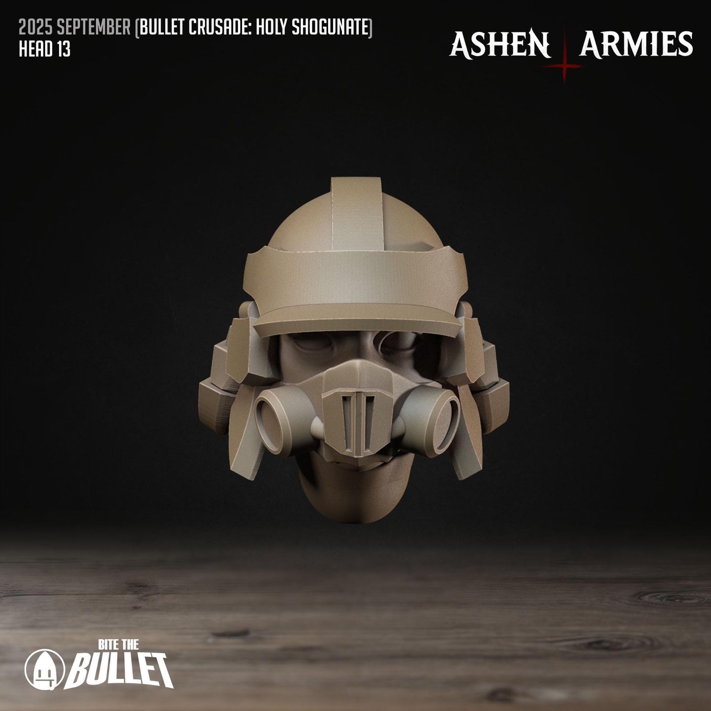 Holy Shogunate Modular Heads - 28mm / 32mm / 36mm - Bite the Bullet - Resin Printed Figure for D&D, TTRPGs, and Wargaming