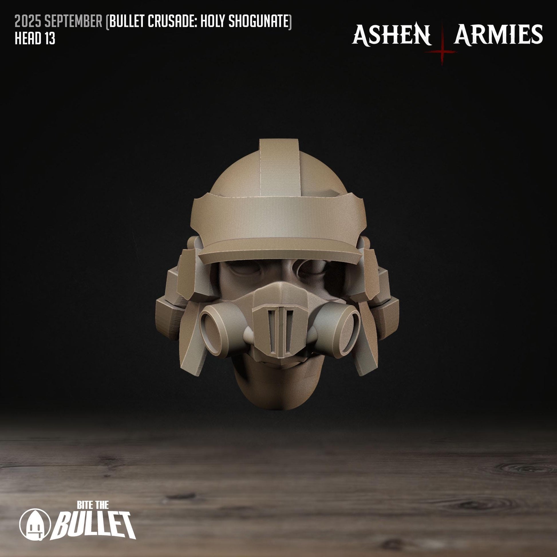 Holy Shogunate Modular Heads - 28mm / 32mm / 36mm - Bite the Bullet - Resin Printed Figure for D&D, TTRPGs, and Wargaming
