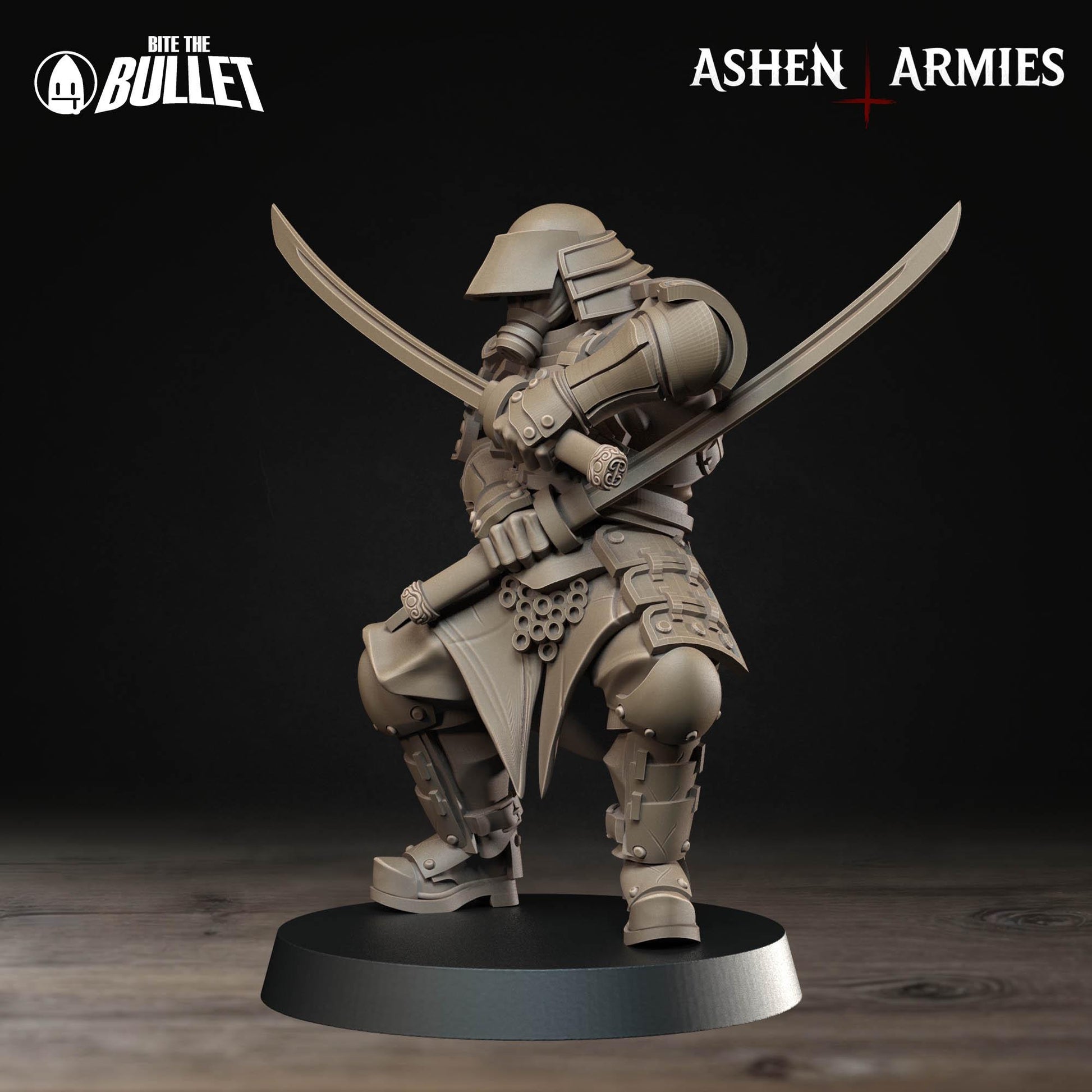 Holy Shogunate Shocktrooper Miniature (4 Variations) - 28mm / 32mm / 36mm - Bite the Bullet - Resin Printed Wargaming Figure