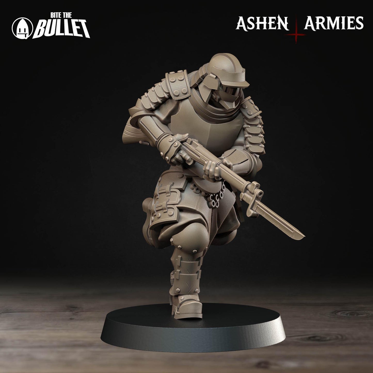 Holy Shogunate Shocktrooper Miniature (4 Variations) - 28mm / 32mm / 36mm - Bite the Bullet - Resin Printed Wargaming Figure
