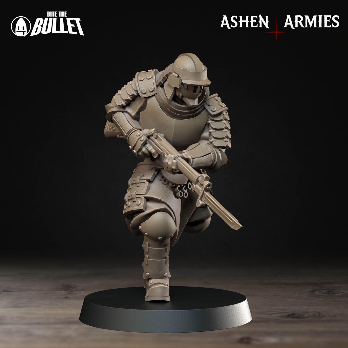 Holy Shogunate Shocktrooper Miniature (4 Variations) - 28mm / 32mm / 36mm - Bite the Bullet - Resin Printed Wargaming Figure