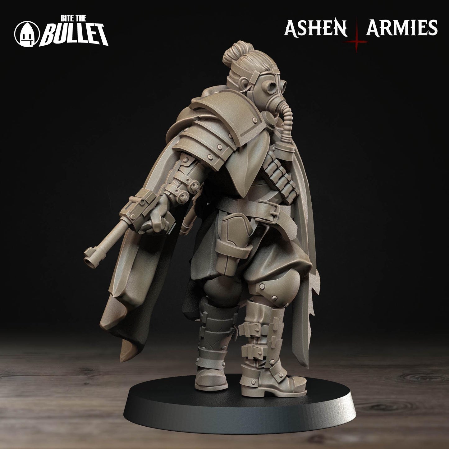 Holy Shogunate Rifle Sniper Priest Miniature (3 Variations) - 28mm / 32mm / 36mm - Bite the Bullet - Resin Printed Wargaming Figure