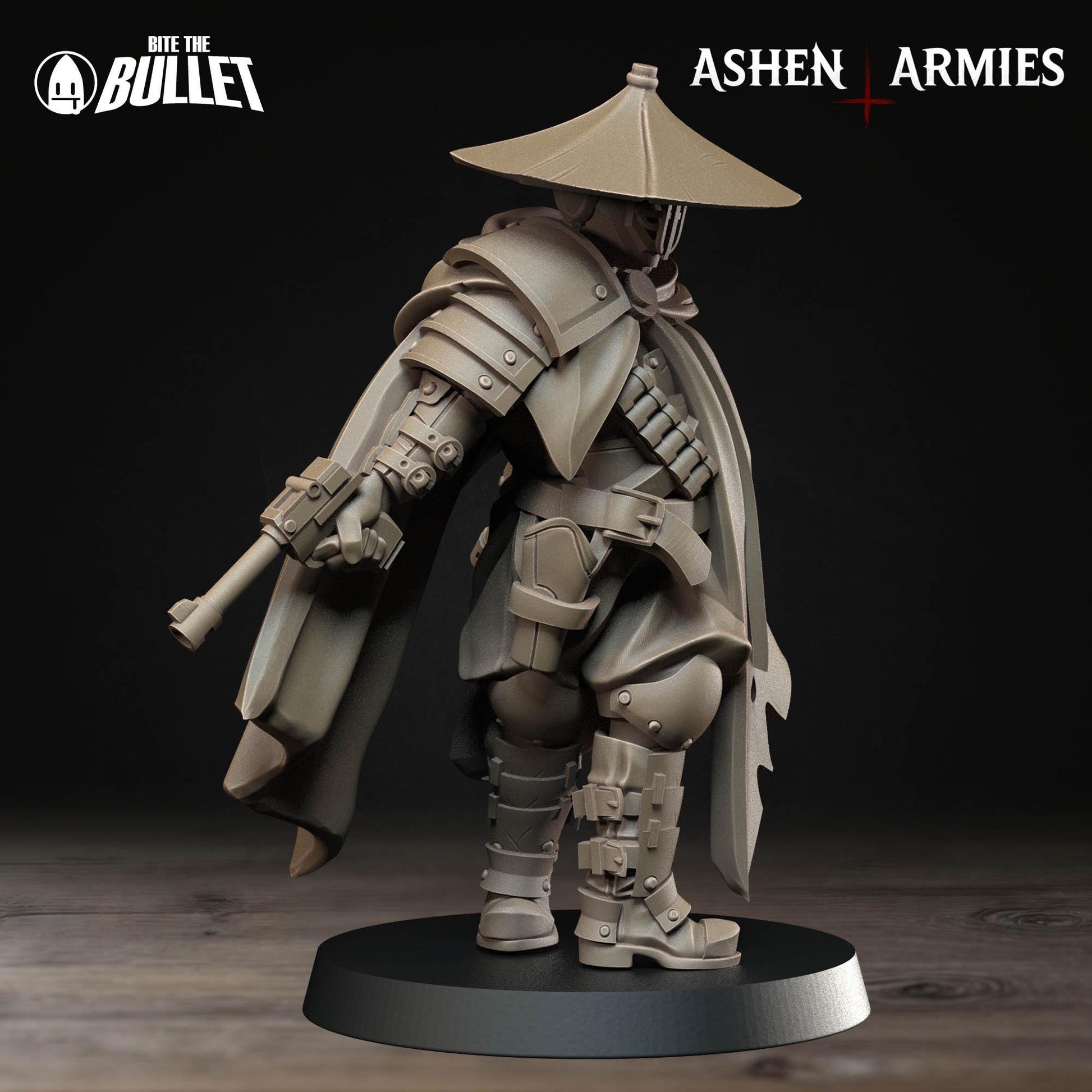 Holy Shogunate Rifle Sniper Priest Miniature (3 Variations) - 28mm / 32mm / 36mm - Bite the Bullet - Resin Printed Wargaming Figure