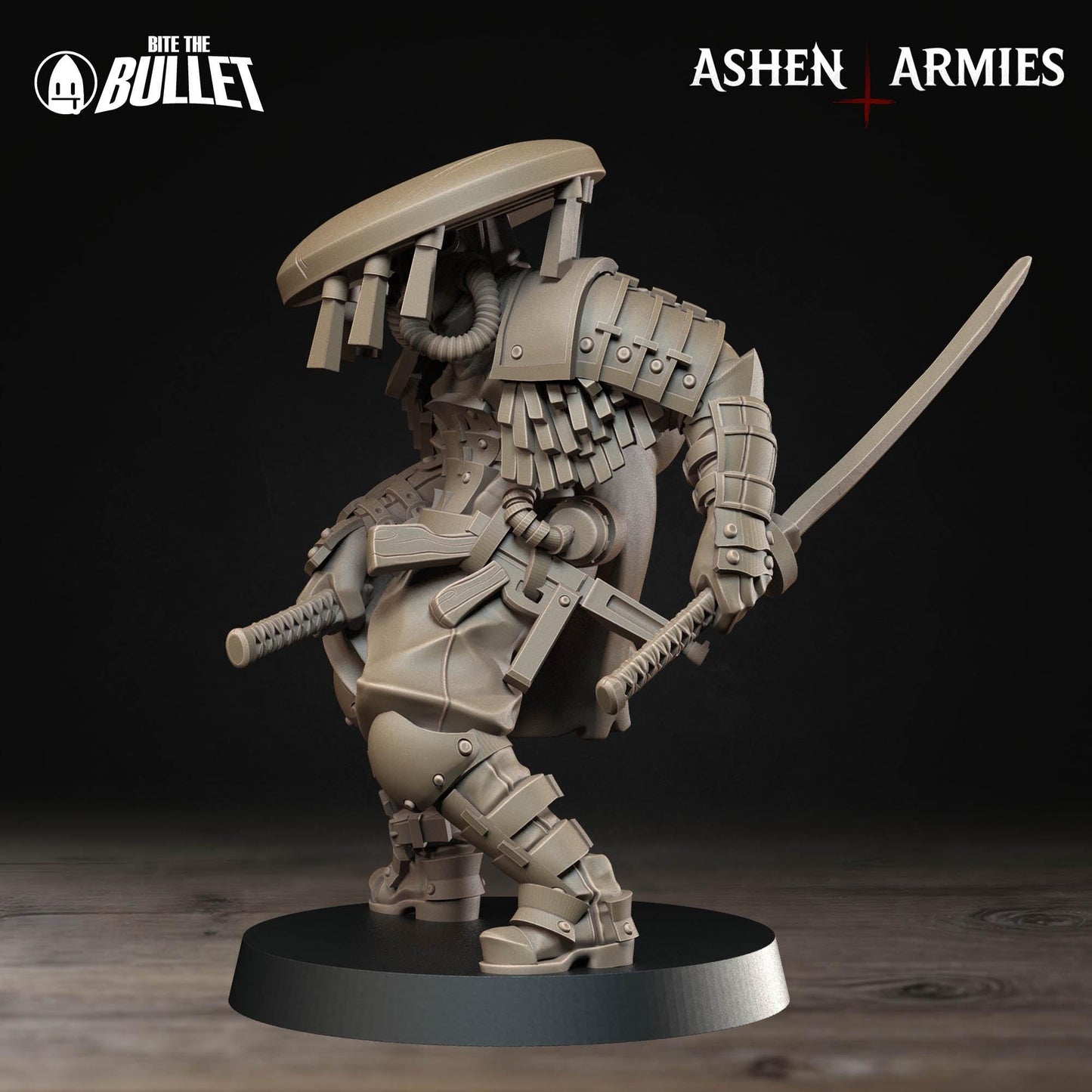 Holy Shogunate Cleric Miniature (2 Variations) - 28mm / 32mm / 36mm - Bite the Bullet - Resin Printed Wargaming Figure