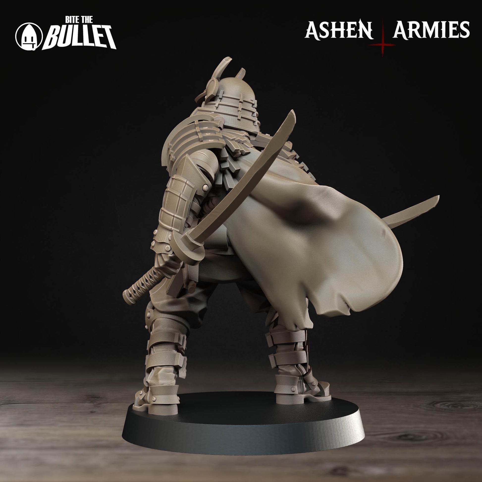 Holy Shogunate Cleric Miniature (2 Variations) - 28mm / 32mm / 36mm - Bite the Bullet - Resin Printed Wargaming Figure