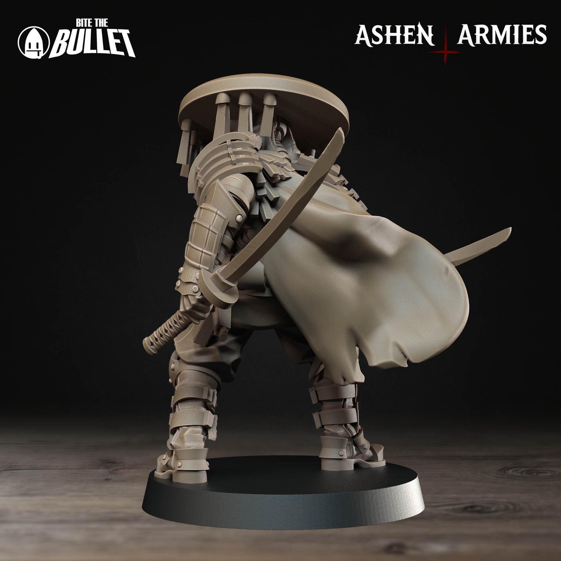 Holy Shogunate Cleric Miniature (2 Variations) - 28mm / 32mm / 36mm - Bite the Bullet - Resin Printed Wargaming Figure