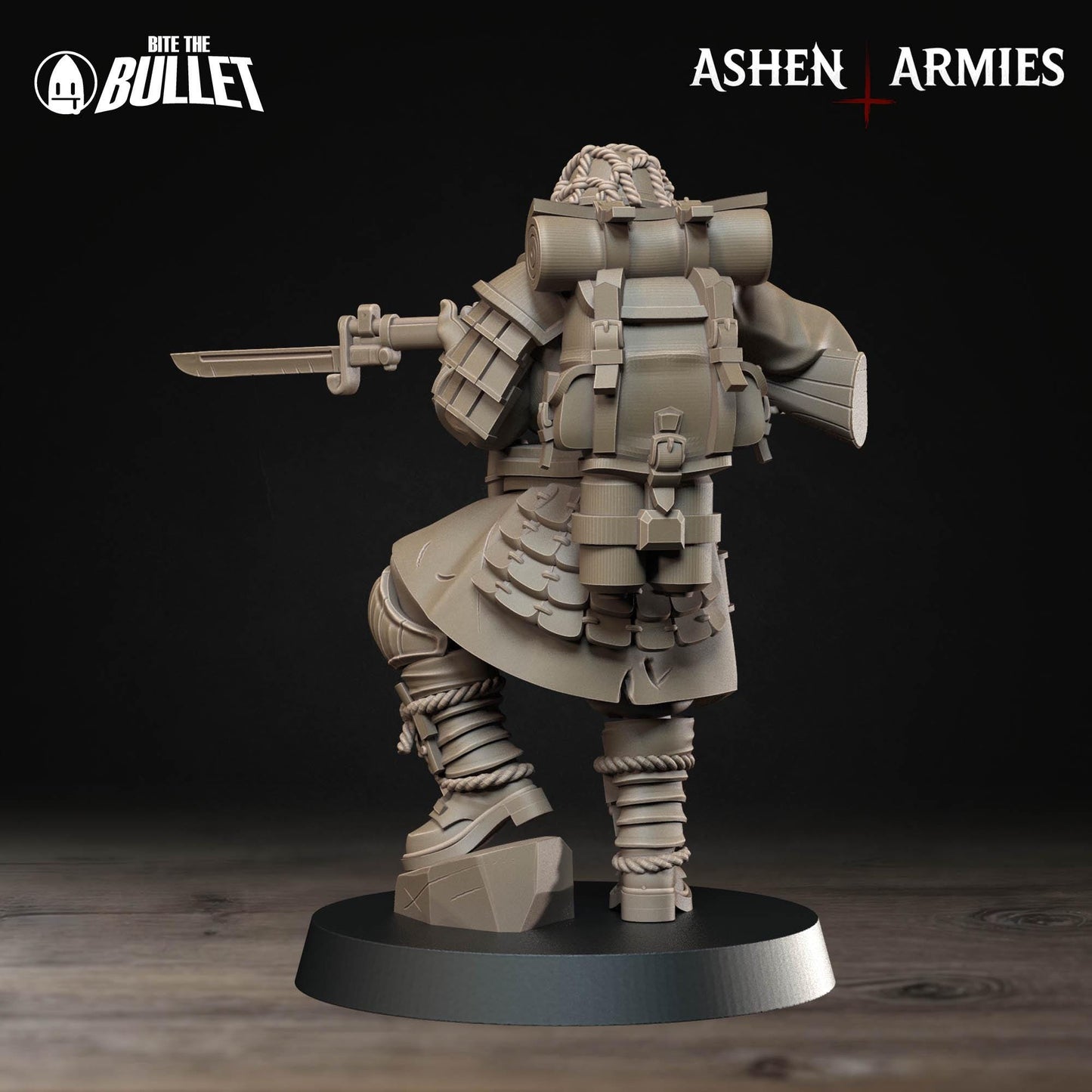Holy Shogunate Yeoman Miniature (4 Variations) - 28mm / 32mm / 36mm - Bite the Bullet - Resin Printed Wargaming Figure