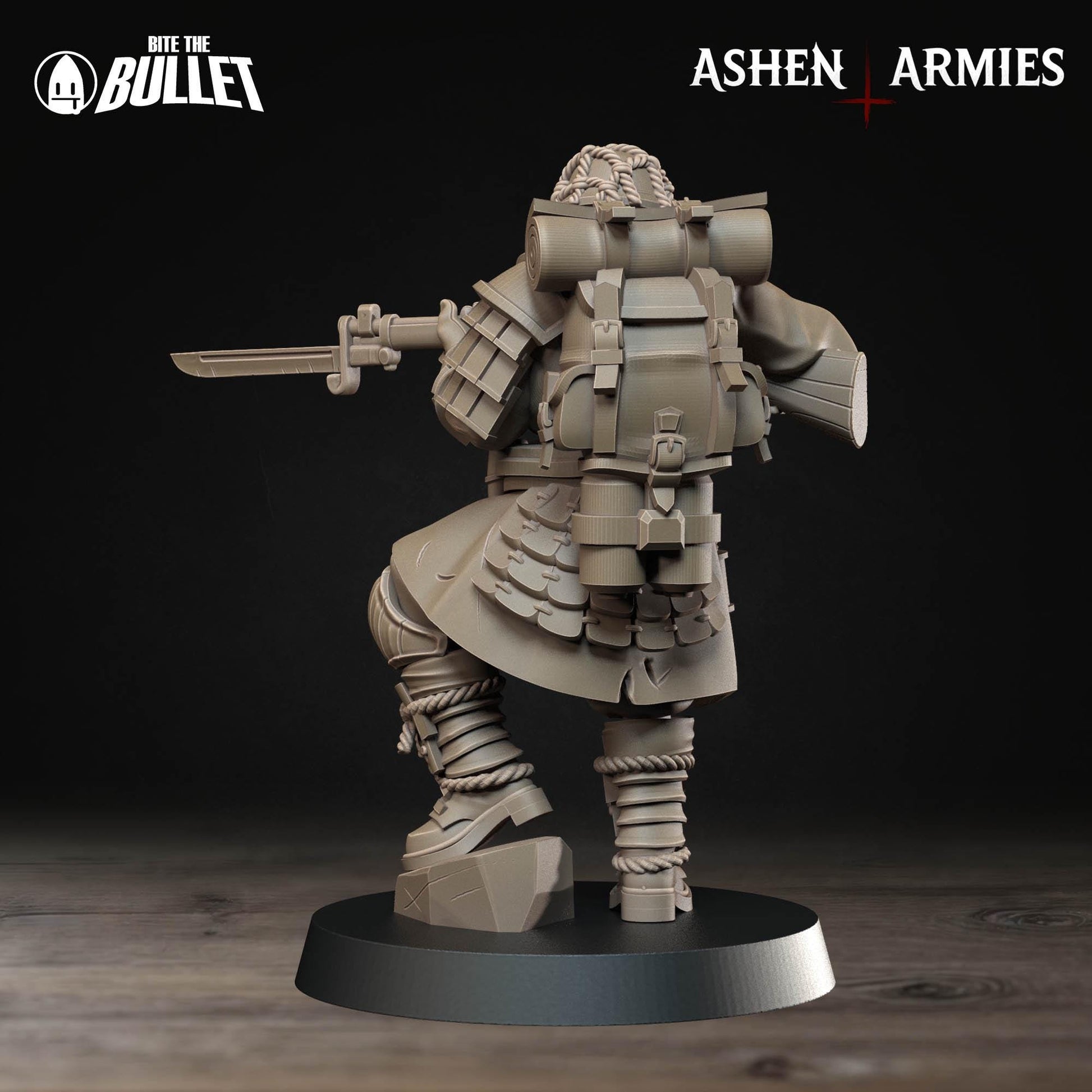 Holy Shogunate Yeoman Miniature (4 Variations) - 28mm / 32mm / 36mm - Bite the Bullet - Resin Printed Wargaming Figure