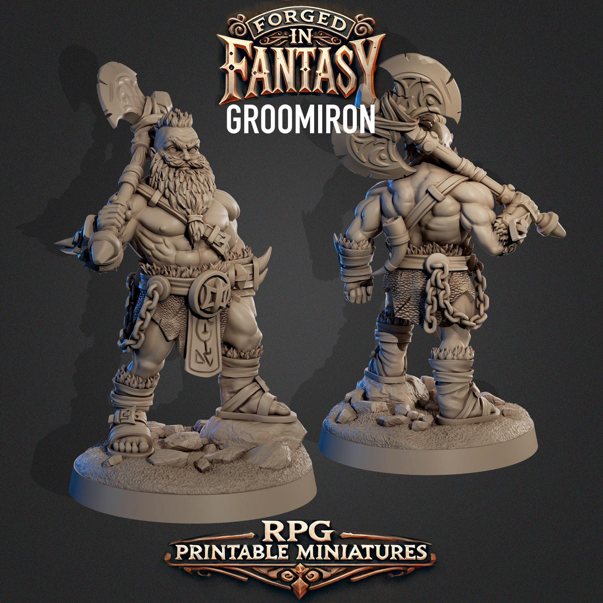 Forged in Fantasy Miniature (6 Variations) - Claudia's Gallery - 28mm / 32mm / 36mm / 75mm - Resin Printed Figure for D&D and TTRPGs