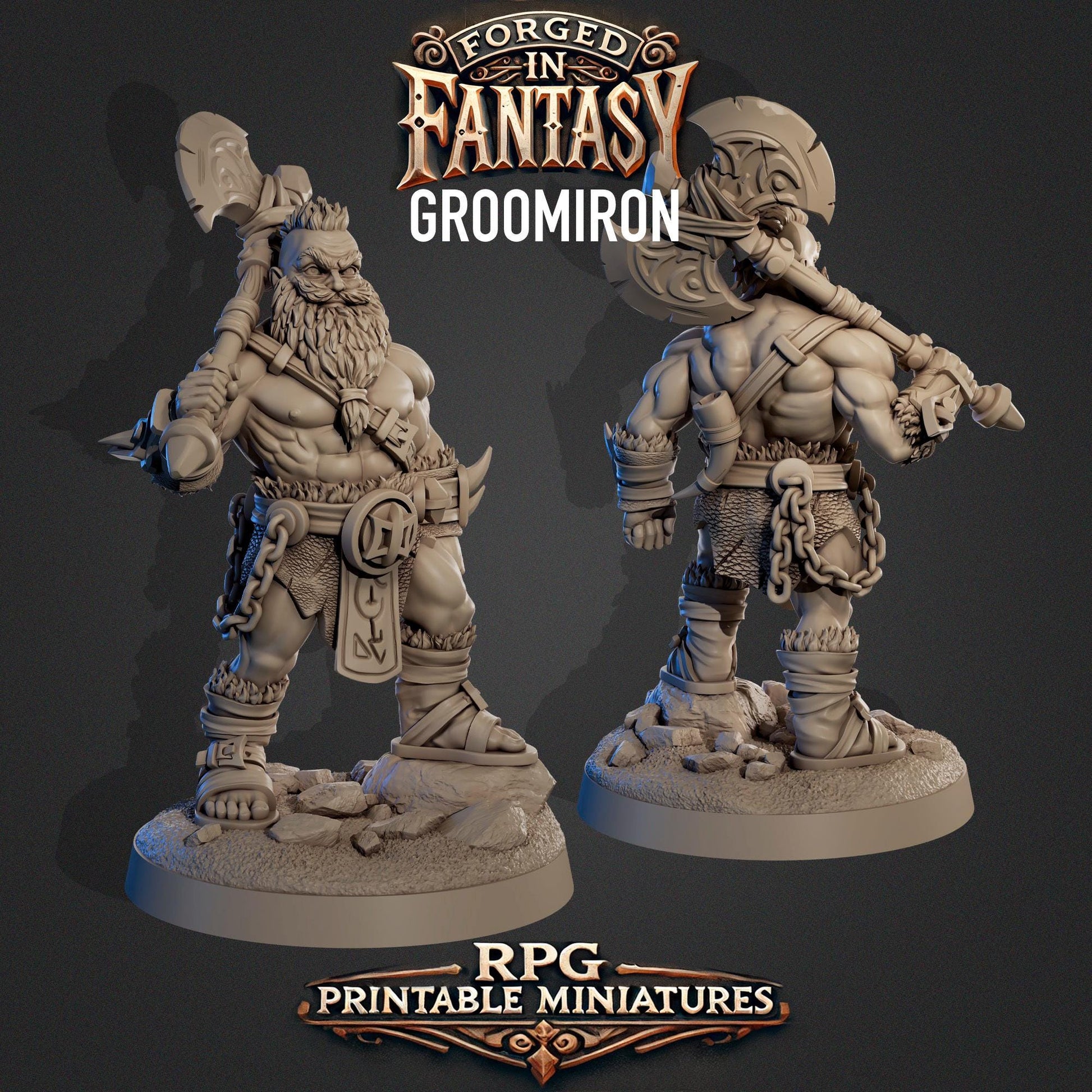 Forged in Fantasy Miniature (6 Variations) - Claudia's Gallery - 28mm / 32mm / 36mm / 75mm - Resin Printed Figure for D&D and TTRPGs