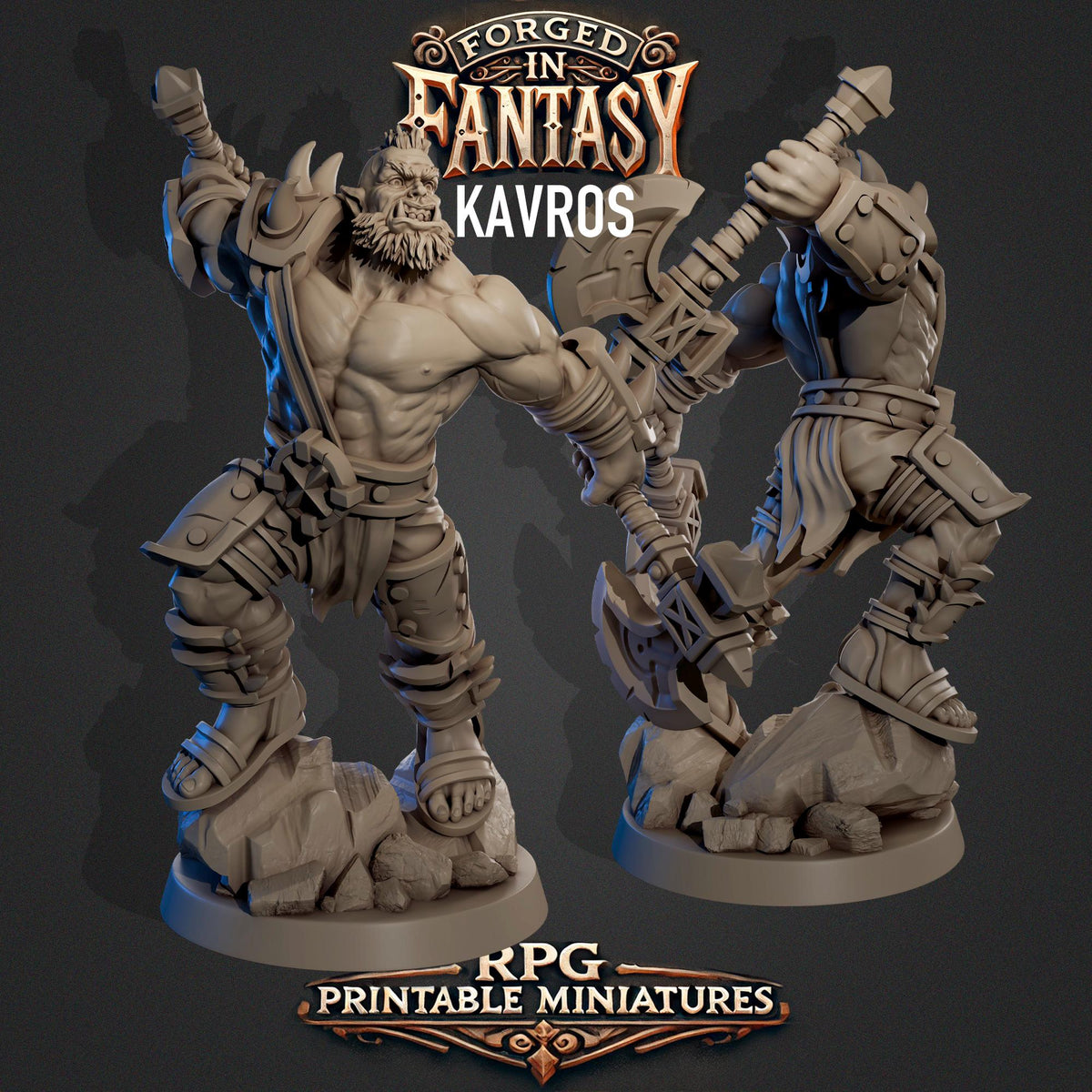 Forged in Fantasy Miniature (6 Variations) - Claudia's Gallery - 28mm / 32mm / 36mm / 75mm - Resin Printed Figure for D&D and TTRPGs