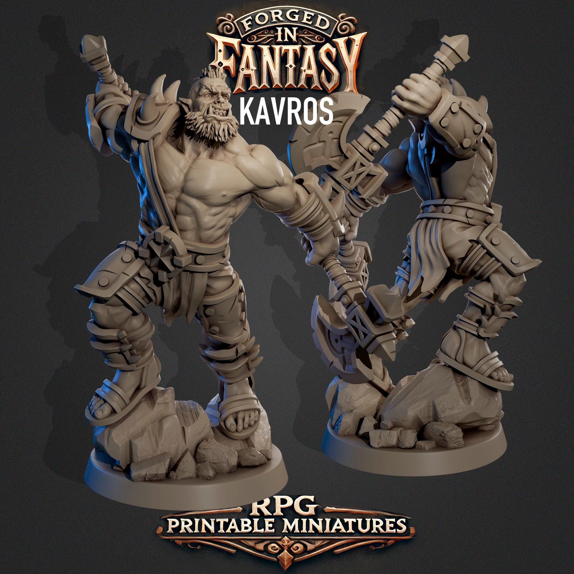 Forged in Fantasy Miniature (6 Variations) - Claudia's Gallery - 28mm / 32mm / 36mm / 75mm - Resin Printed Figure for D&D and TTRPGs