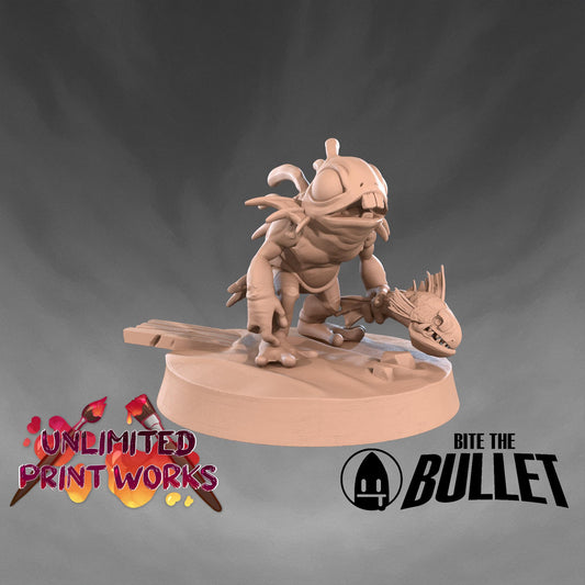 Murloc Trickster Miniature - 28mm / 32mm / 36mm - Bite the Bullet - Resin Printed Figure for D&D, TTRPGs, and Board Games