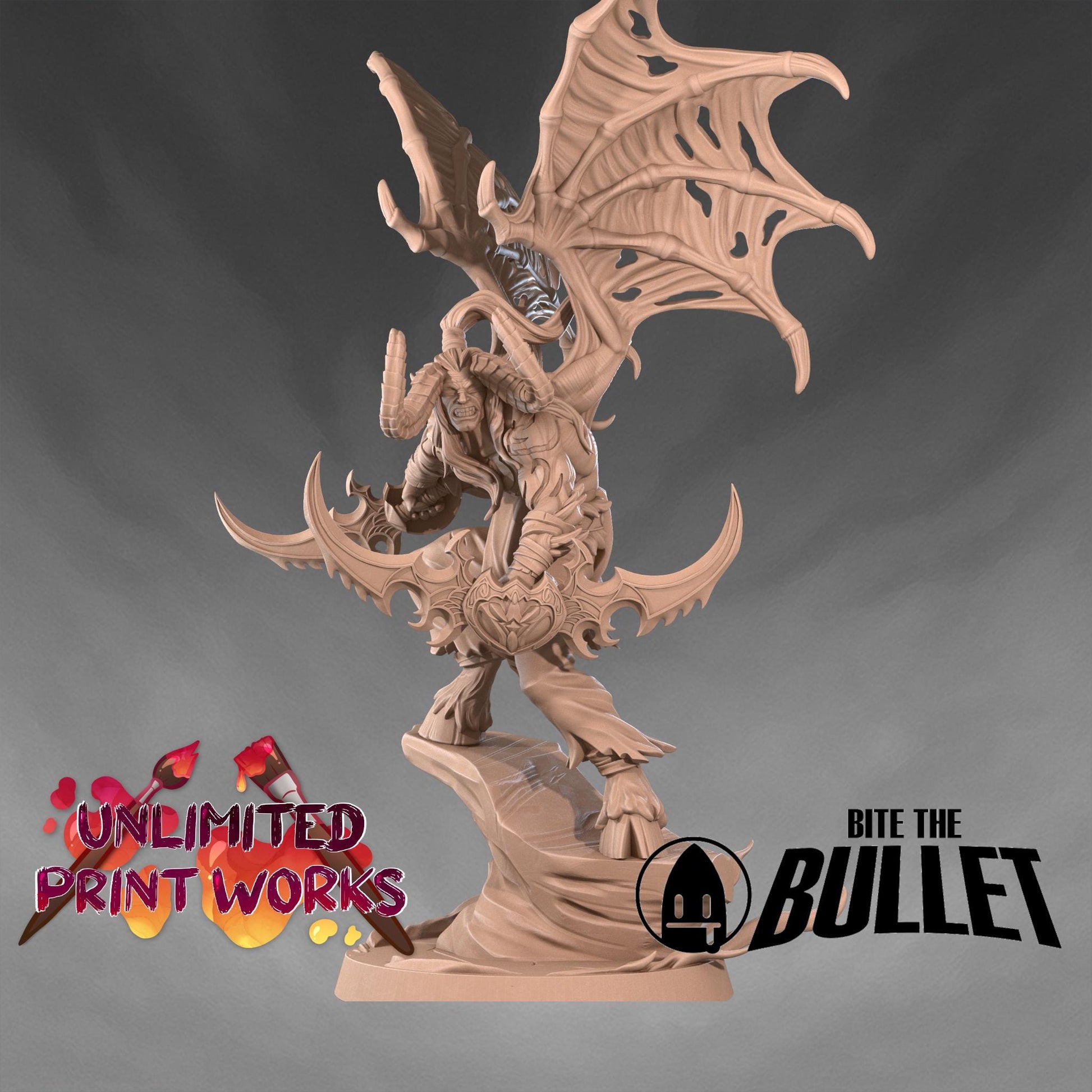 Night Elf Demon Hunter Miniature - 28mm / 32mm / 36mm - Bite the Bullet - Resin Printed Figure for D&D, TTRPGs, and Board Games