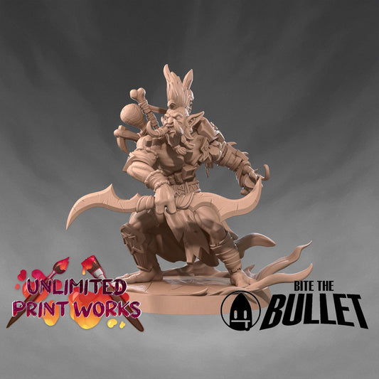 Troll Shadow Hunter Miniature - 28mm / 32mm / 36mm - Bite the Bullet - Resin Printed Figure for D&D, TTRPGs, and Board Games