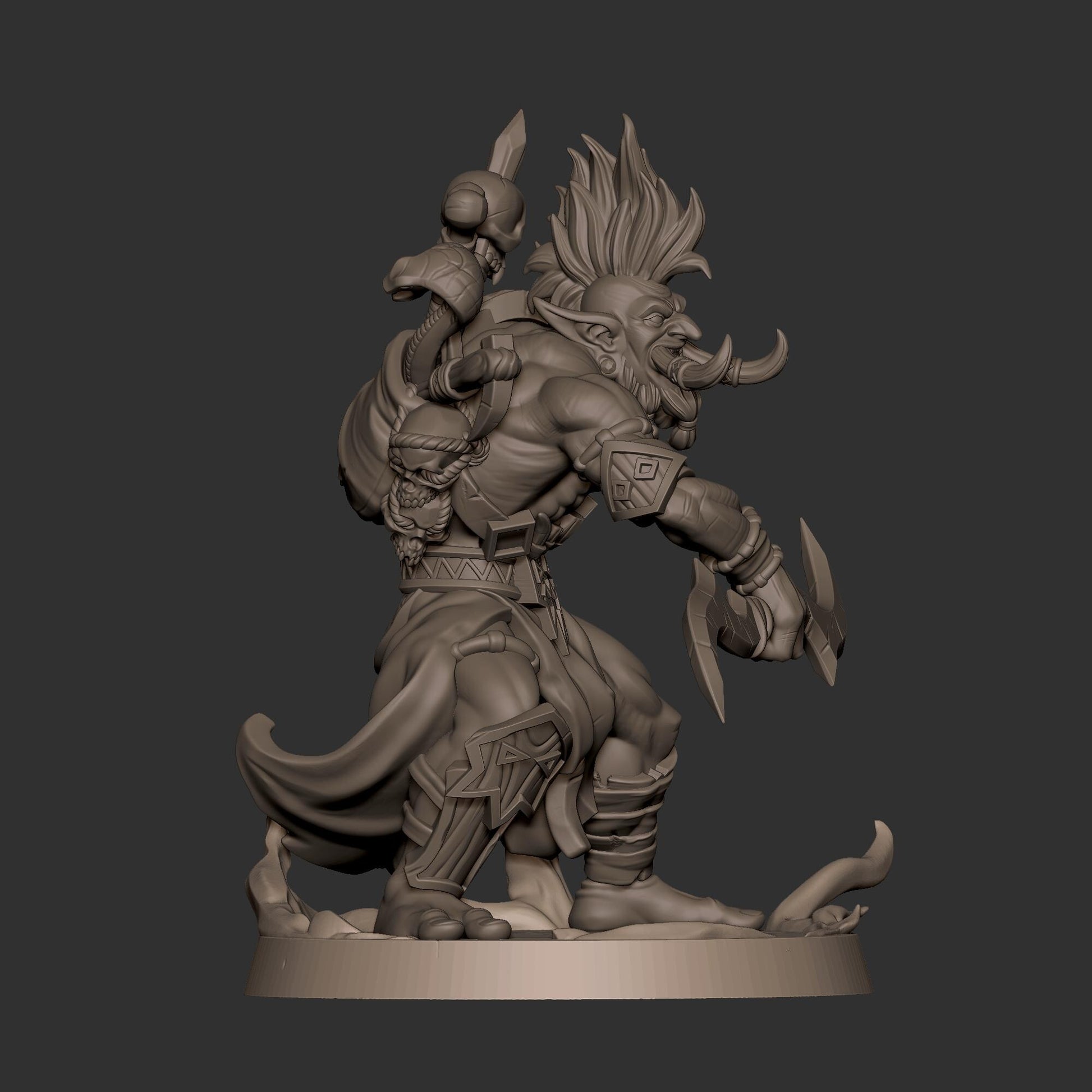 Troll Shadow Hunter Miniature - 28mm / 32mm / 36mm - Bite the Bullet - Resin Printed Figure for D&D, TTRPGs, and Board Games
