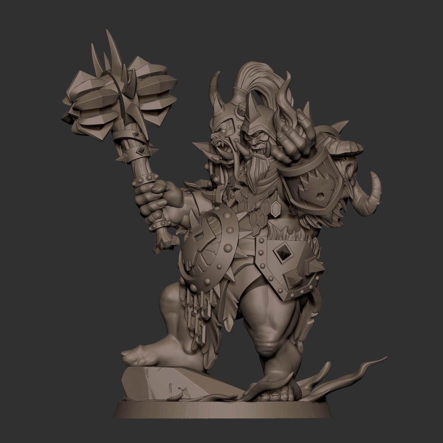 Ogre Lockserker Miniature - 28mm / 32mm / 36mm - Bite the Bullet - Resin Printed Figure for D&D, TTRPGs, and Board Games
