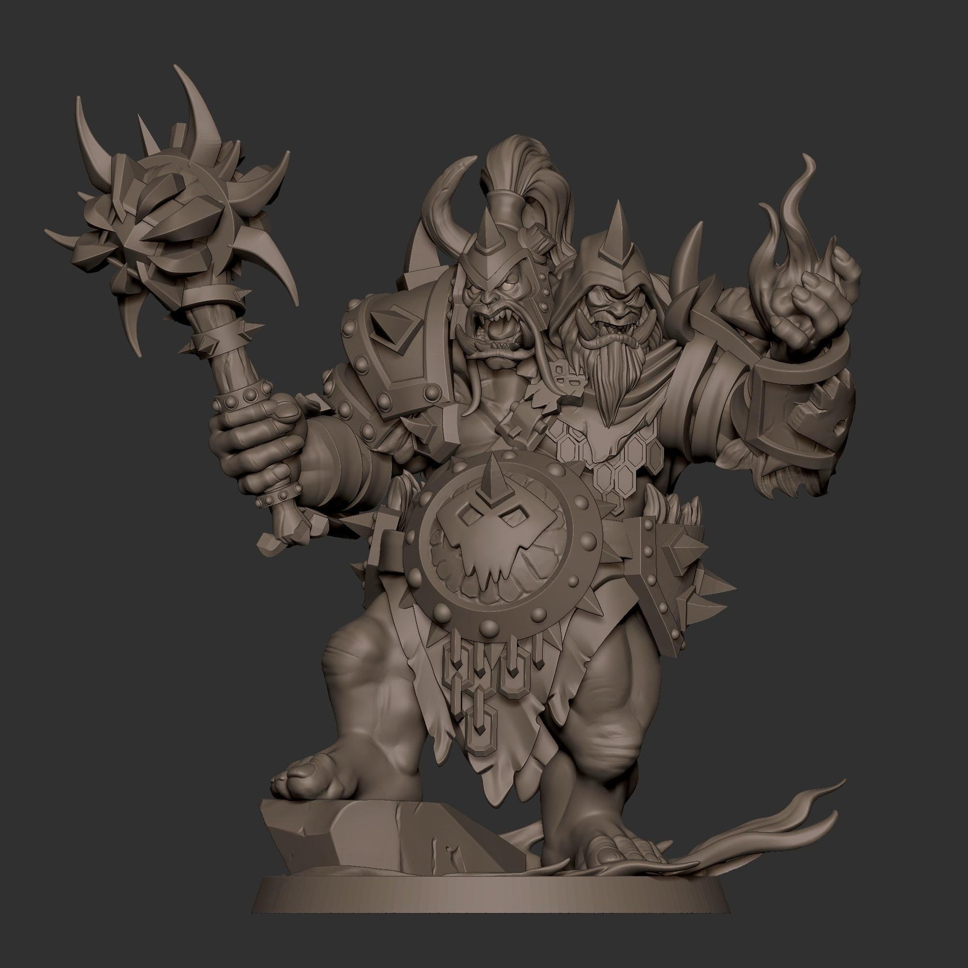 Ogre Lockserker Miniature - 28mm / 32mm / 36mm - Bite the Bullet - Resin Printed Figure for D&D, TTRPGs, and Board Games