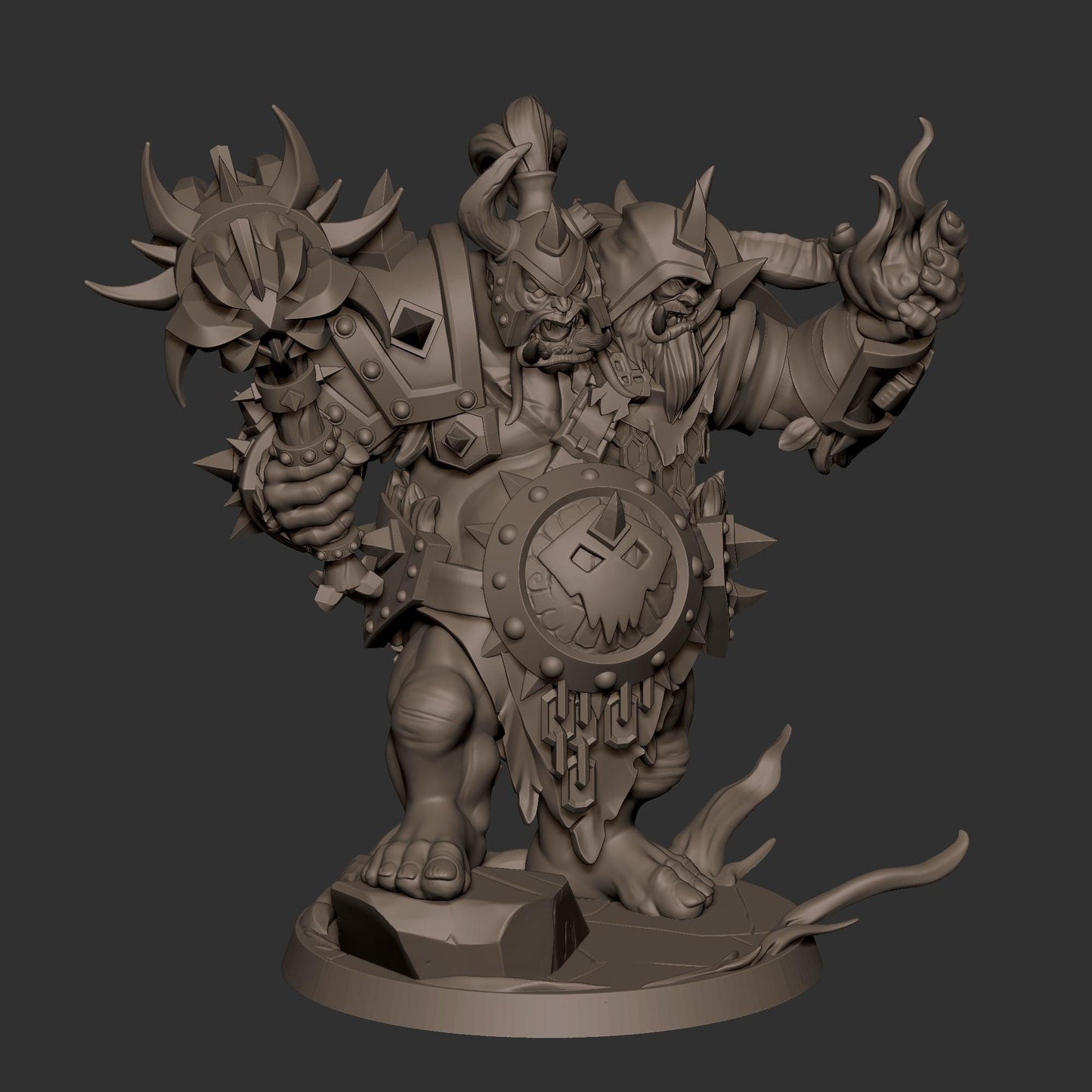Ogre Lockserker Miniature - 28mm / 32mm / 36mm - Bite the Bullet - Resin Printed Figure for D&D, TTRPGs, and Board Games