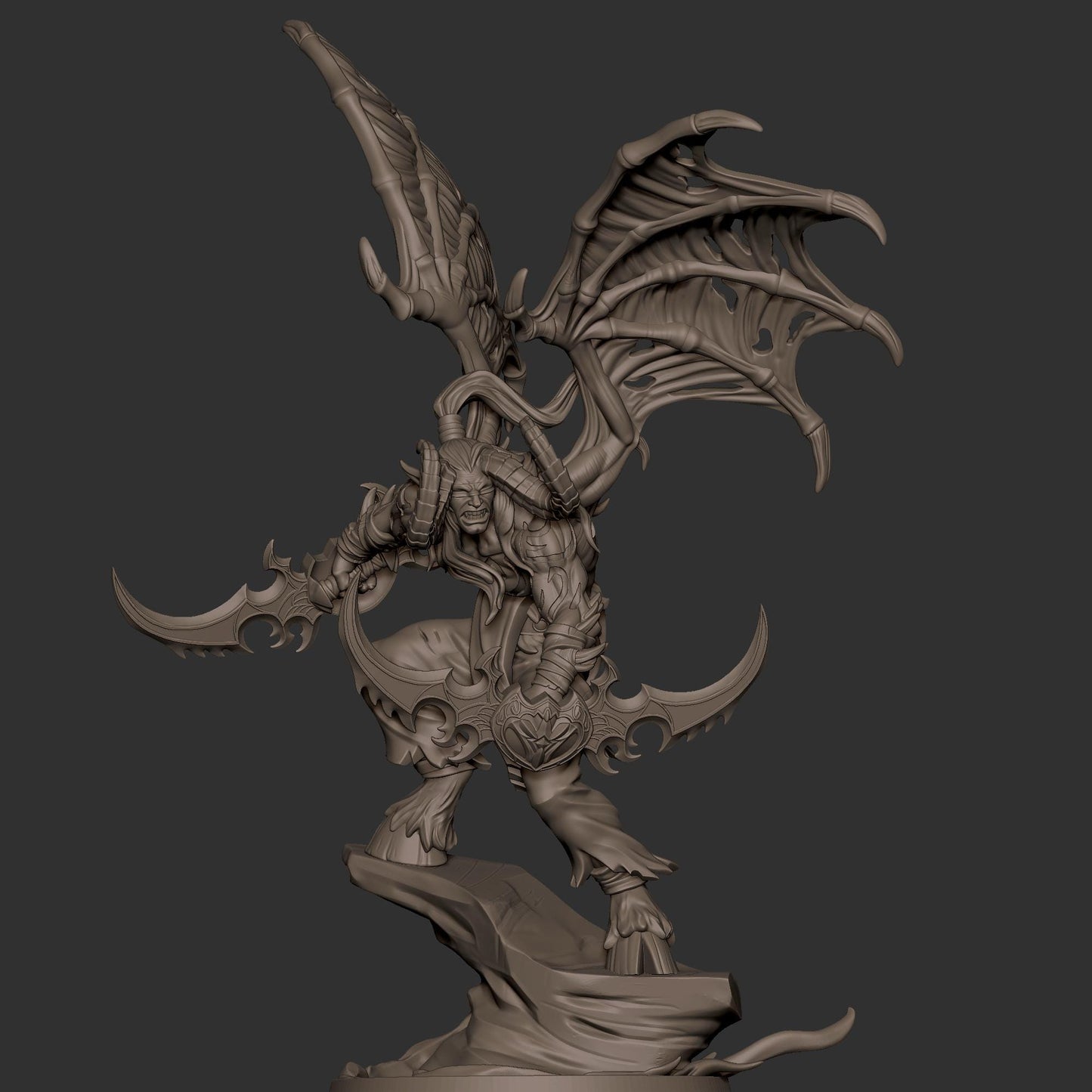 Night Elf Demon Hunter Miniature - 28mm / 32mm / 36mm - Bite the Bullet - Resin Printed Figure for D&D, TTRPGs, and Board Games