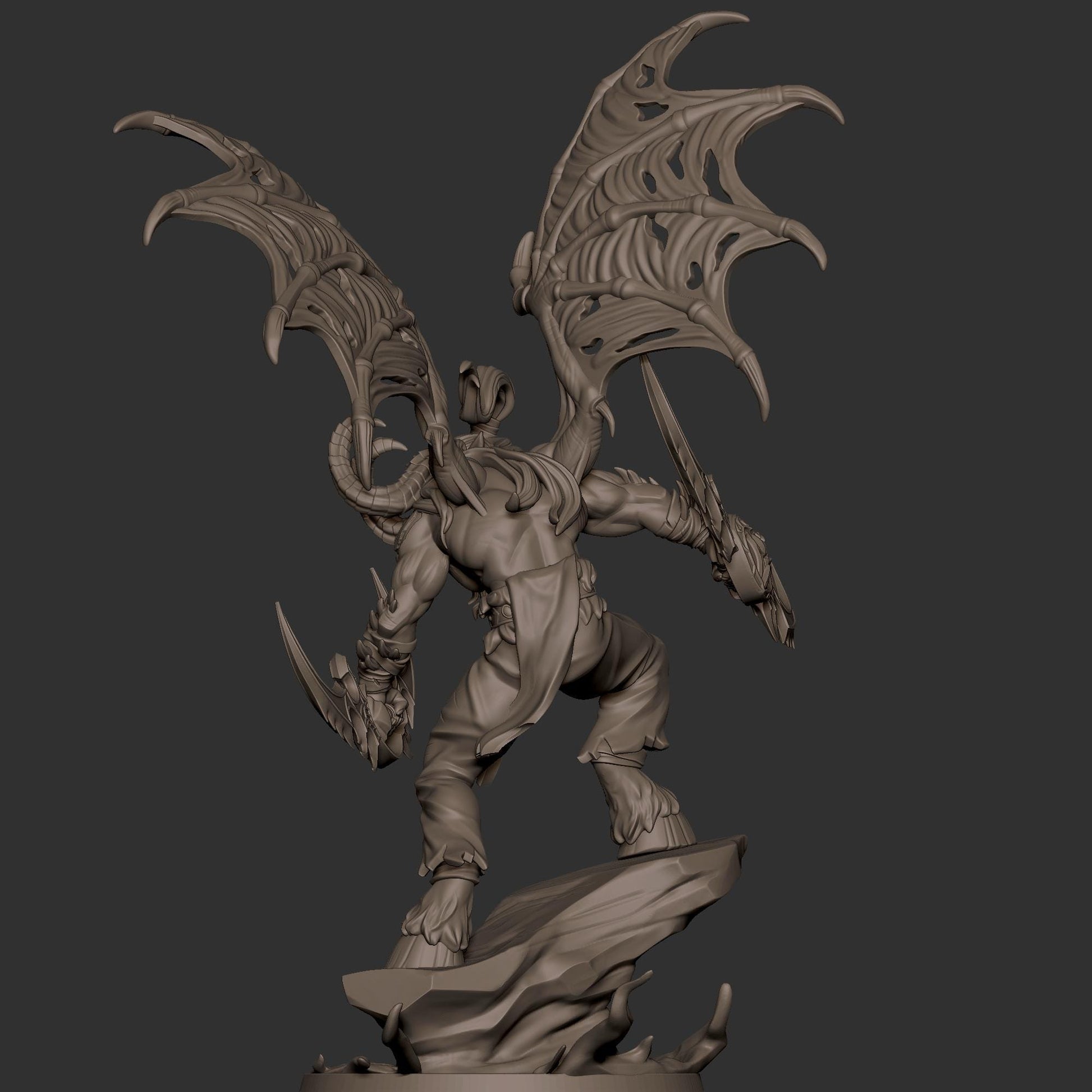 Night Elf Demon Hunter Miniature - 28mm / 32mm / 36mm - Bite the Bullet - Resin Printed Figure for D&D, TTRPGs, and Board Games