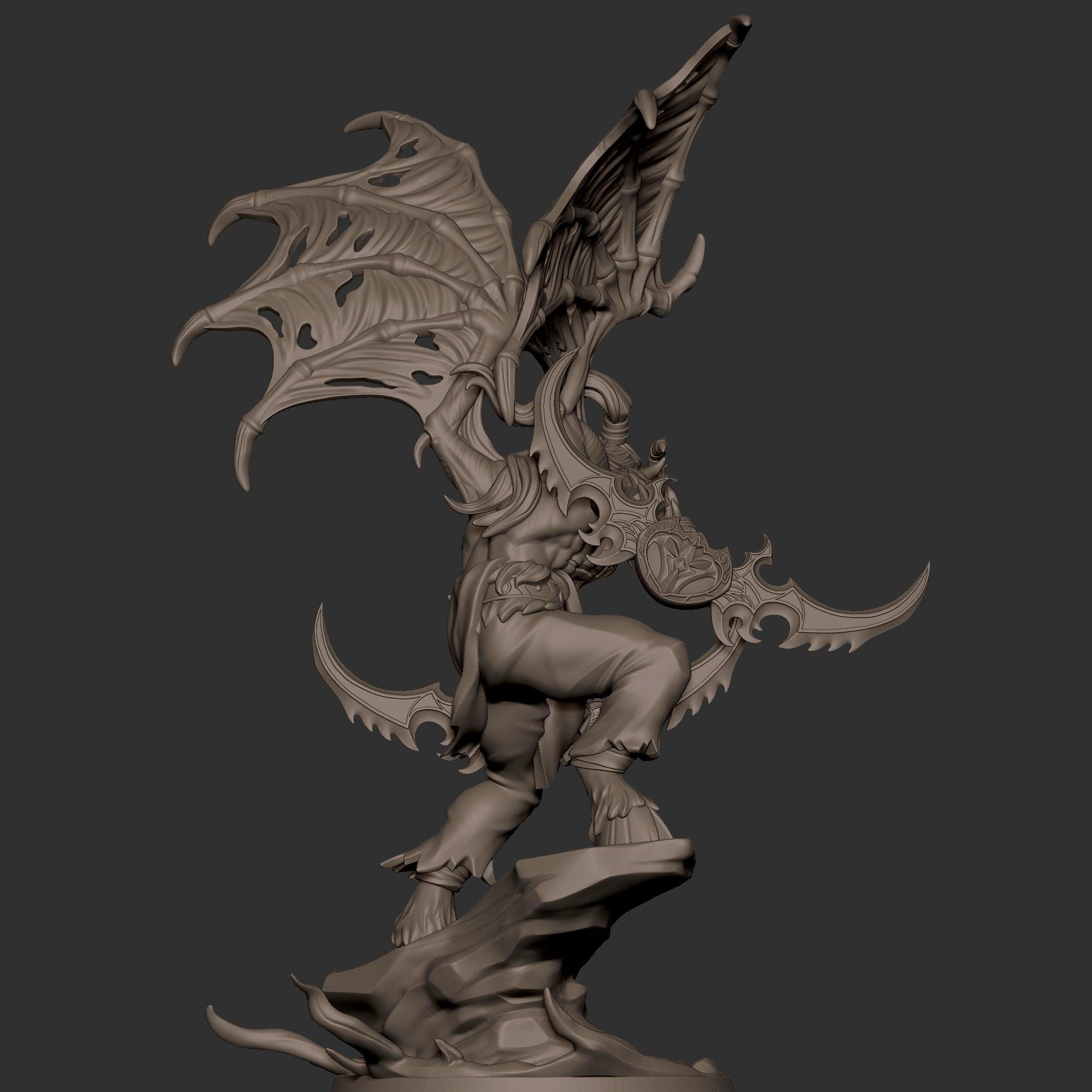 Night Elf Demon Hunter Miniature - 28mm / 32mm / 36mm - Bite the Bullet - Resin Printed Figure for D&D, TTRPGs, and Board Games