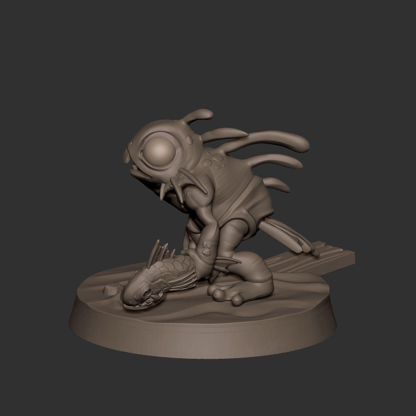 Murloc Trickster Miniature - 28mm / 32mm / 36mm - Bite the Bullet - Resin Printed Figure for D&D, TTRPGs, and Board Games